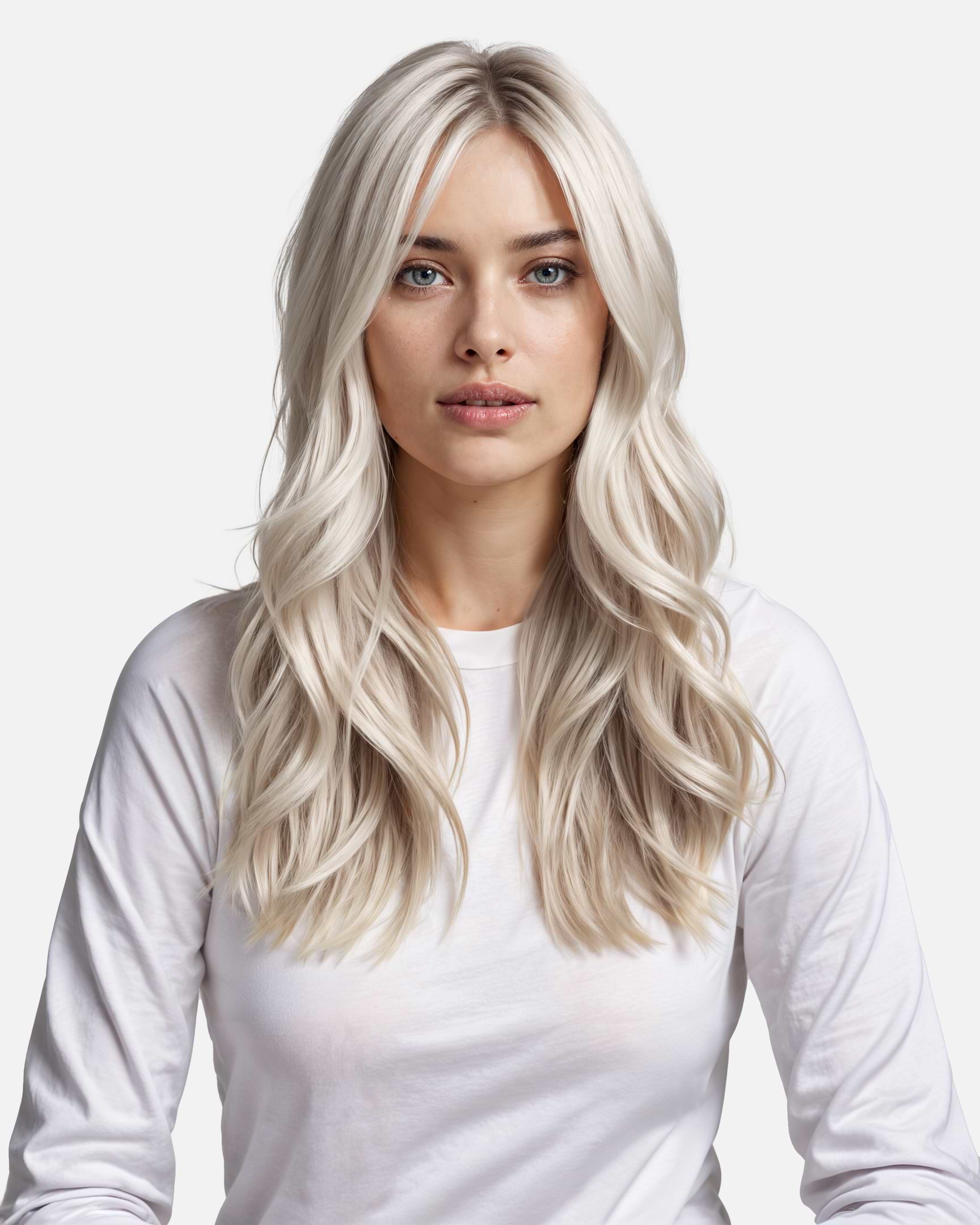 Premium Tape Extensions 40 cm - Straight - Classic Tape 4 cm - 8 Pieces - Platinum Blonde - Rapunzel of Sweden - Image 2