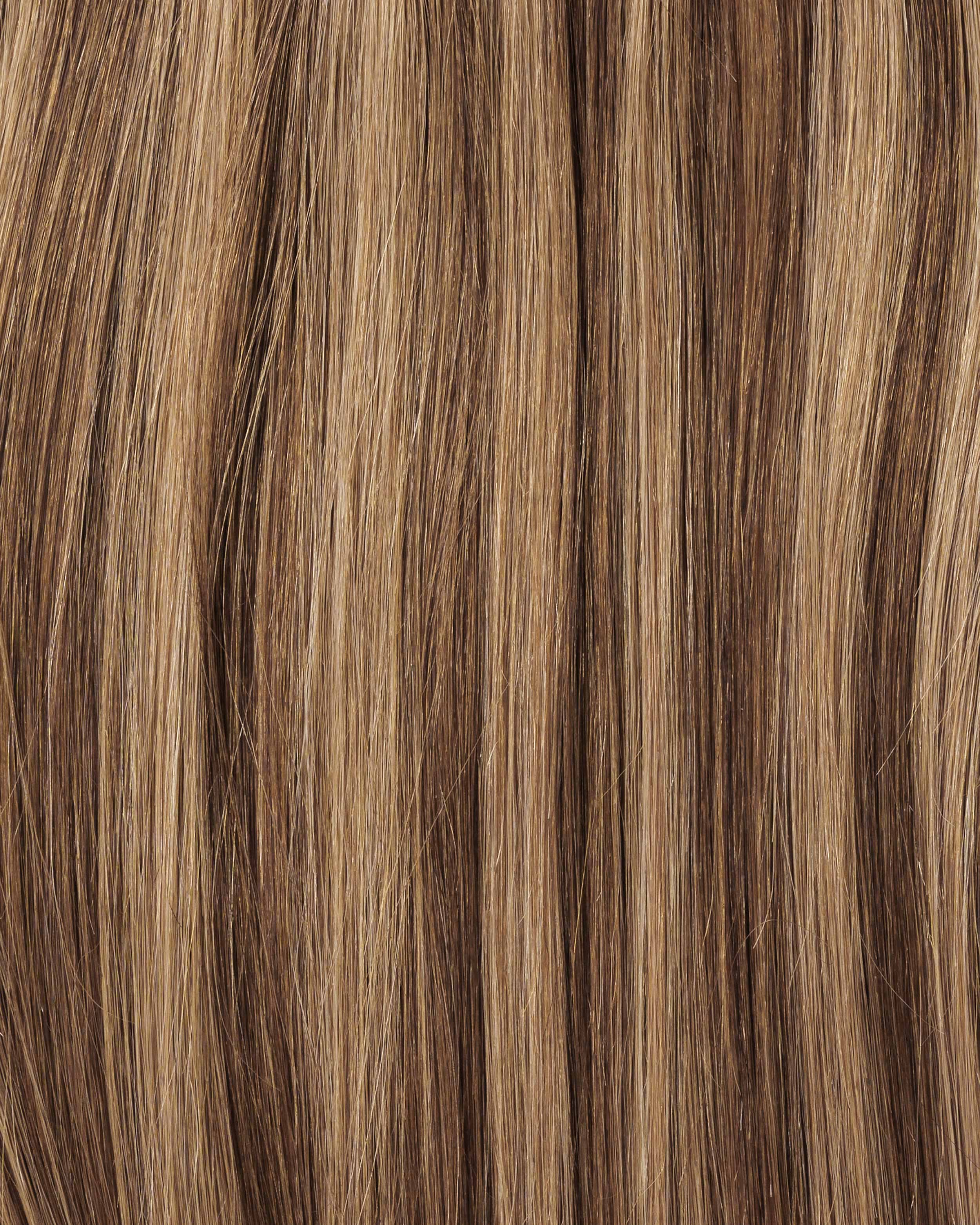 Premium Tape Extensions 40 cm - Straight - Classic Tape 4 cm - 8 Pieces - Golden Brown Mix - Rapunzel of Sweden - Image 3