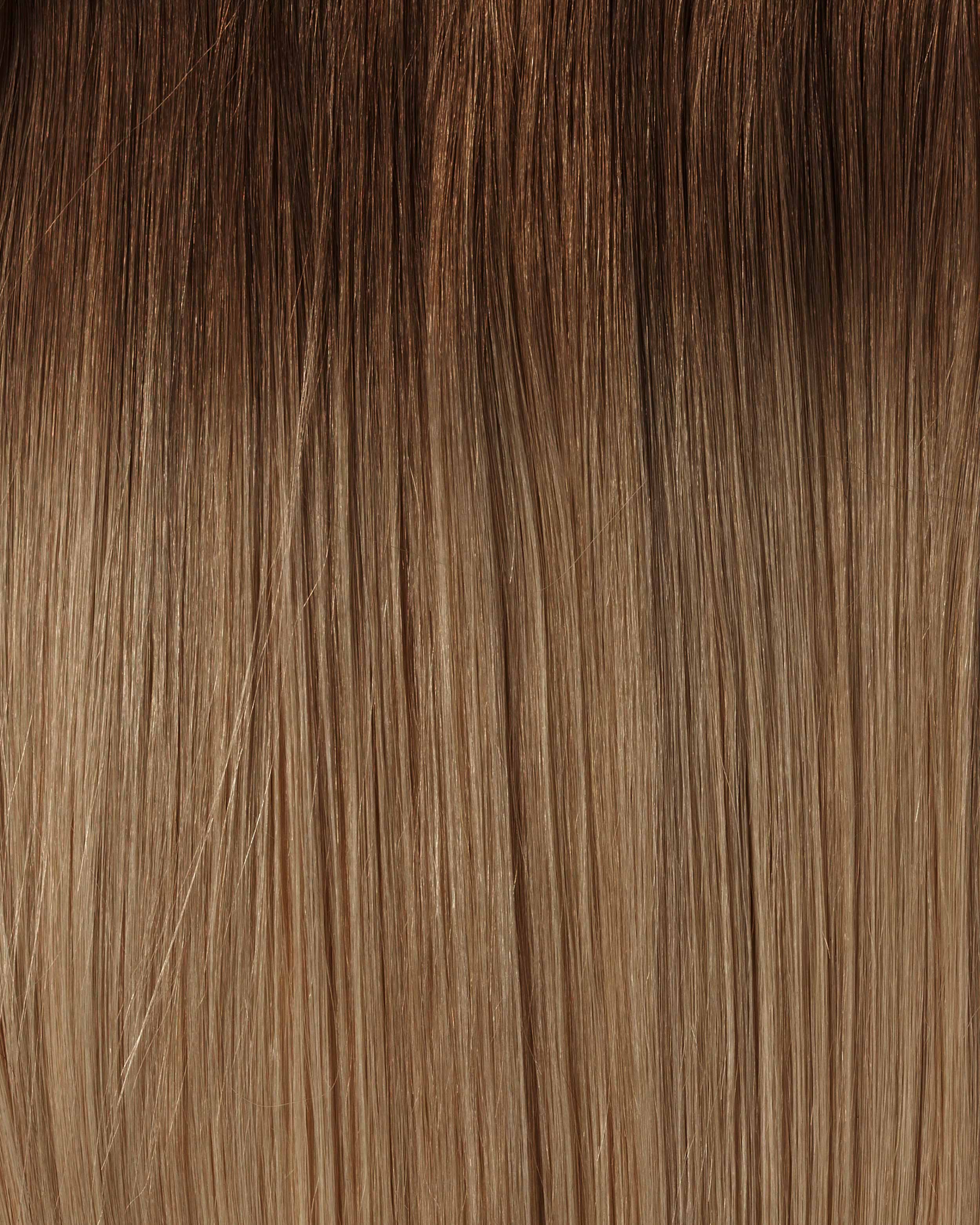 Premium Tape Extensions 50 cm - Straight - Classic Tape 4 cm - 8 Pieces - Brown Ash Ombre - Rapunzel of Sweden - Image 5
