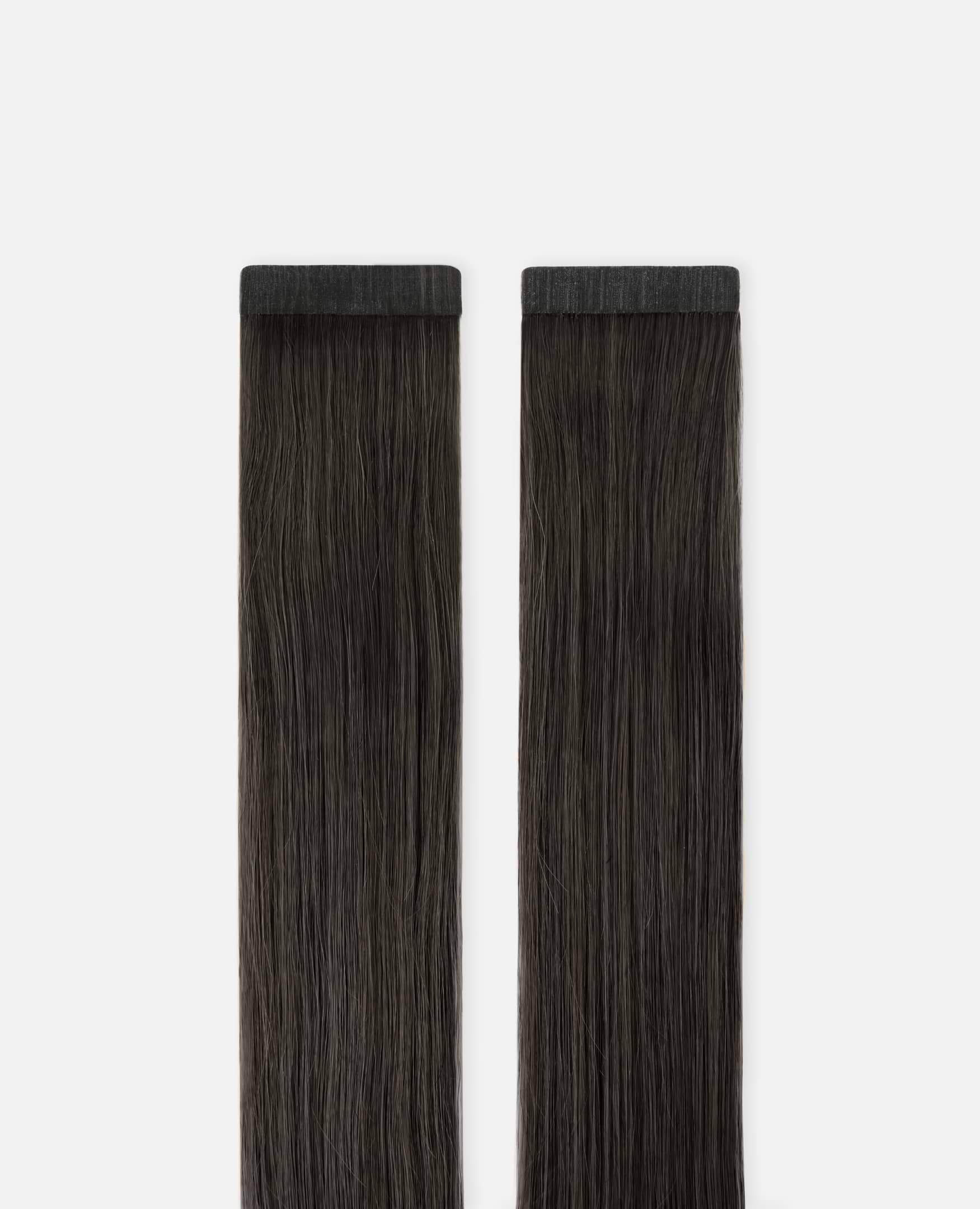 Premium Tape Extensions 50 cm - Straight - Classic Tape 4 cm - 8 Pieces - Black Brown - Rapunzel of Sweden - Image 4