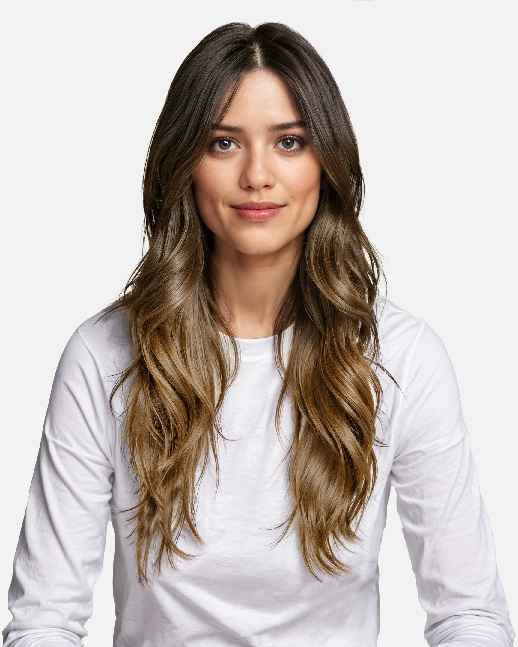 Premium Tape Extensions 50 cm - Straight - Classic Tape 4 cm - 8 Pieces - Brown Ash Ombre - Rapunzel of Sweden - Image 2