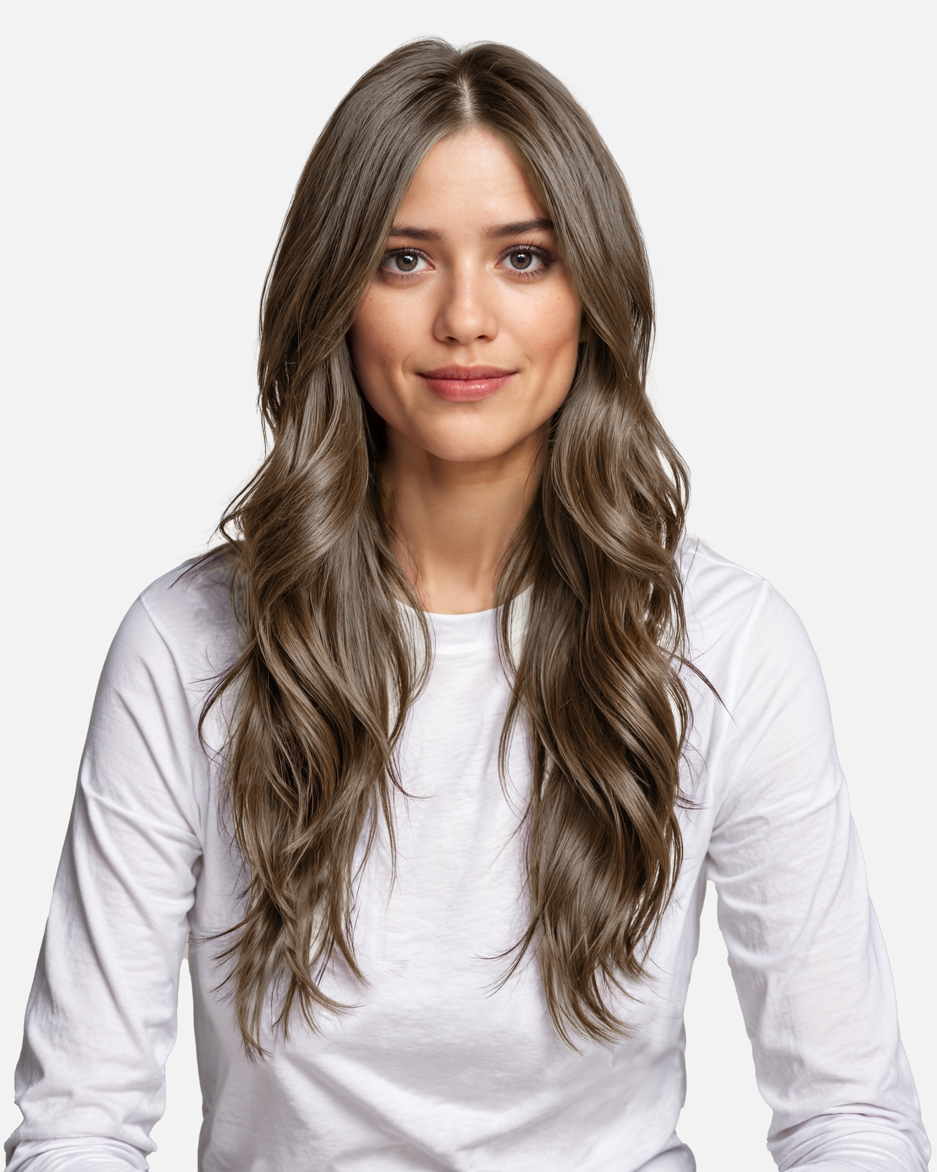 Premium Tape Extensions 50 cm - Straight - Classic Tape 4 cm - 8 Pieces - Dark Ash Brown - Rapunzel of Sweden - Image 2