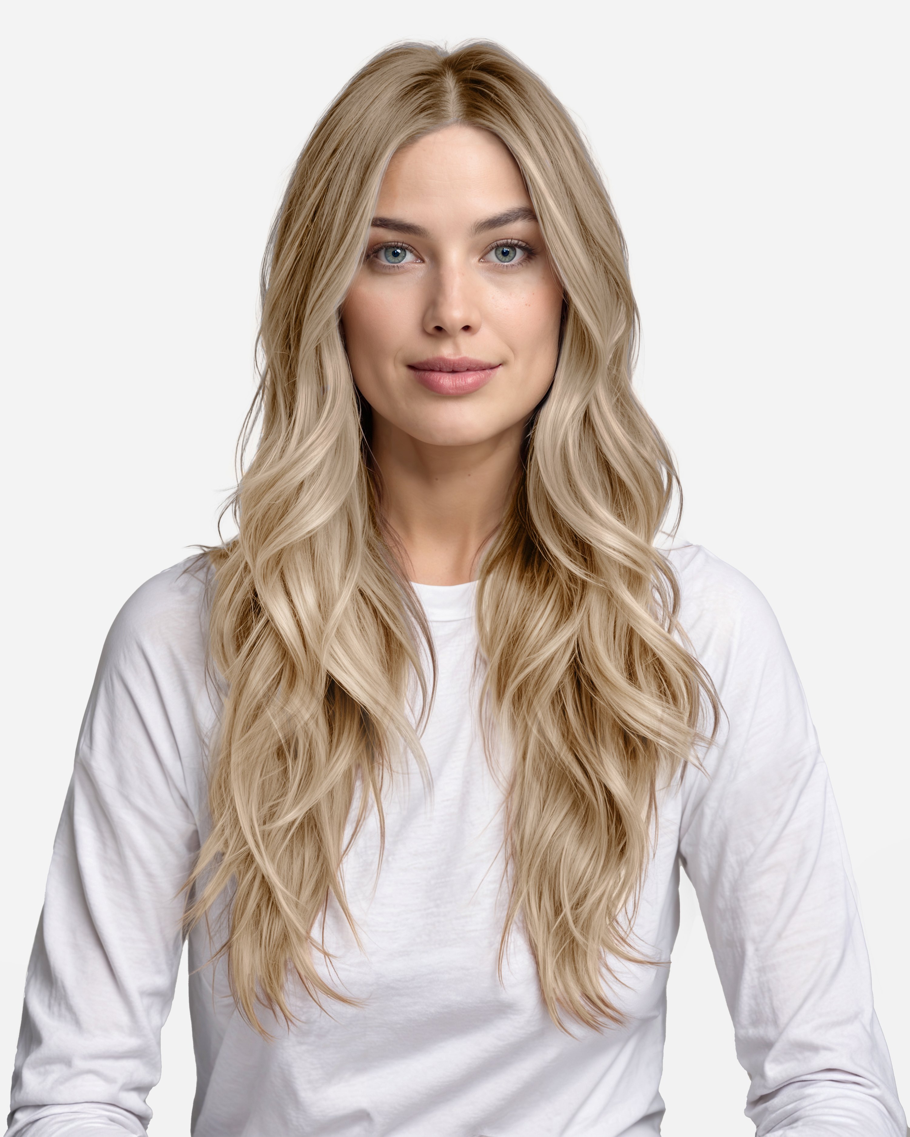 Premium Tape Extensions 50 cm - Straight - Classic Tape 4 cm - 8 Pieces - Sandy Blonde Balayage - Rapunzel of Sweden - Image 2