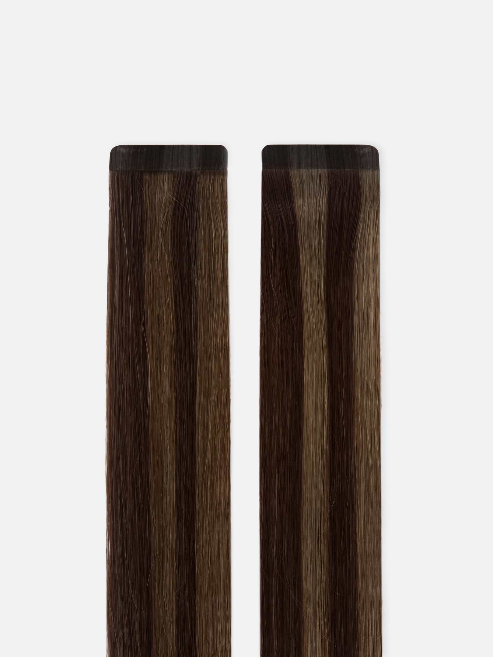 Premium Tape Extensions 50 cm - Straight - Classic Tape 4 cm - 8 Pieces - Chocolate Mix - Rapunzel of Sweden - Image 6
