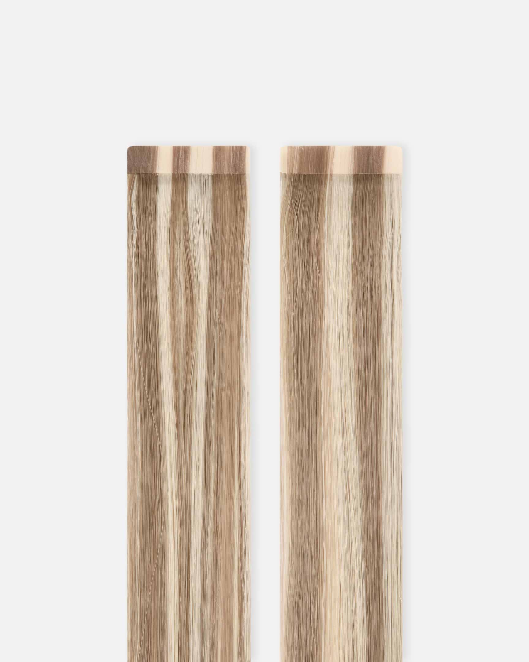 Premium Tape Extensions 70 cm - Straight - Classic Tape 4 cm - 8 Pieces - Cendre Ash Blonde Mix - Rapunzel of Sweden - Image 4