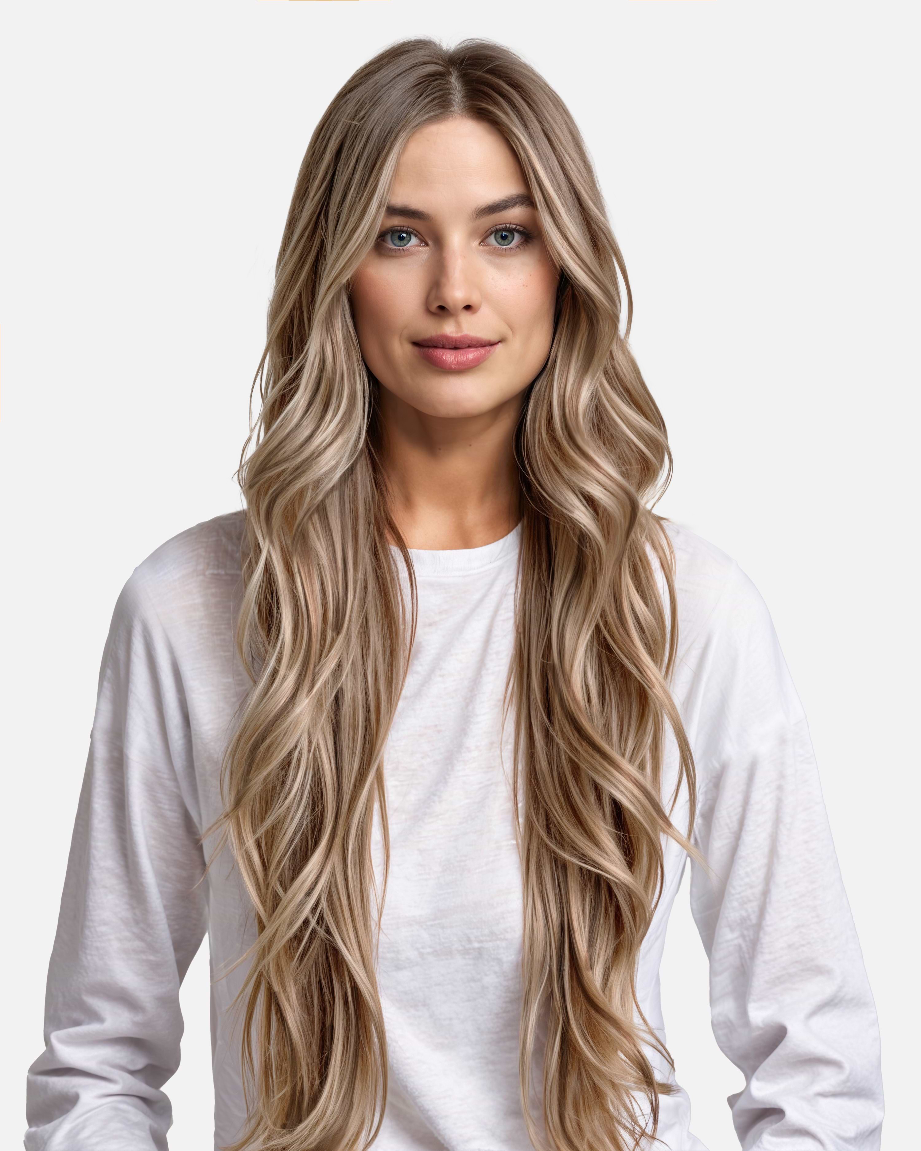 Premium Tape Extensions 70 cm - Straight - Classic Tape 4 cm - 8 Pieces - Cendre Ash Blonde Mix - Rapunzel of Sweden - Image 2