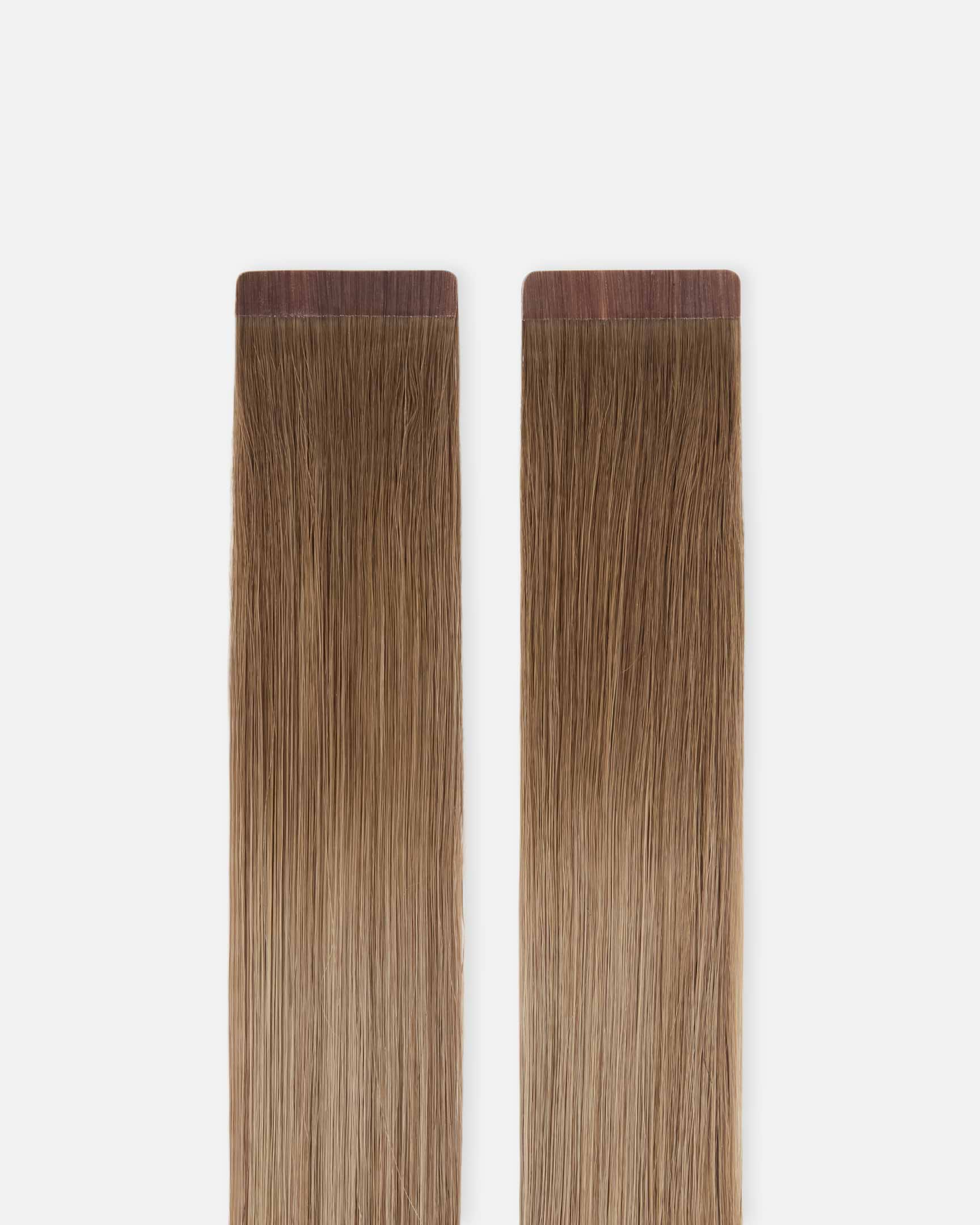 Premium Tape Extensions 30 cm - Straight - Classic Tape 4 cm - 8 Pieces - Brownish Blonde Balayage - Rapunzel of Sweden - Image 4