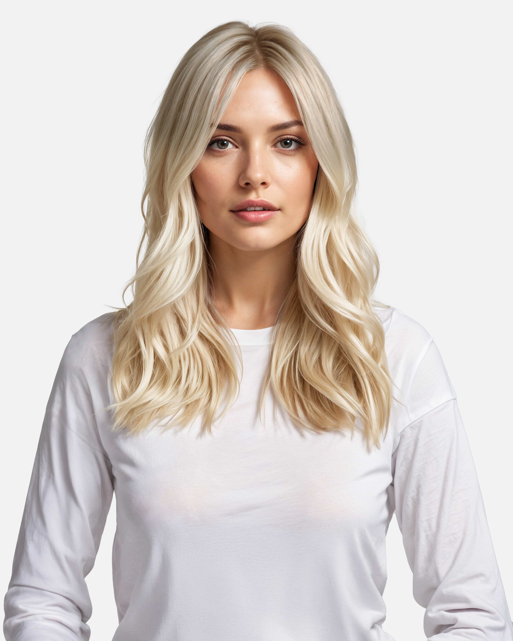 Premium Tape Extensions 30 cm - Straight - Mixed Tapes 3 cm - 8 Pieces - Cool Platinum Blonde Balayage - Rapunzel of Sweden - Image 2