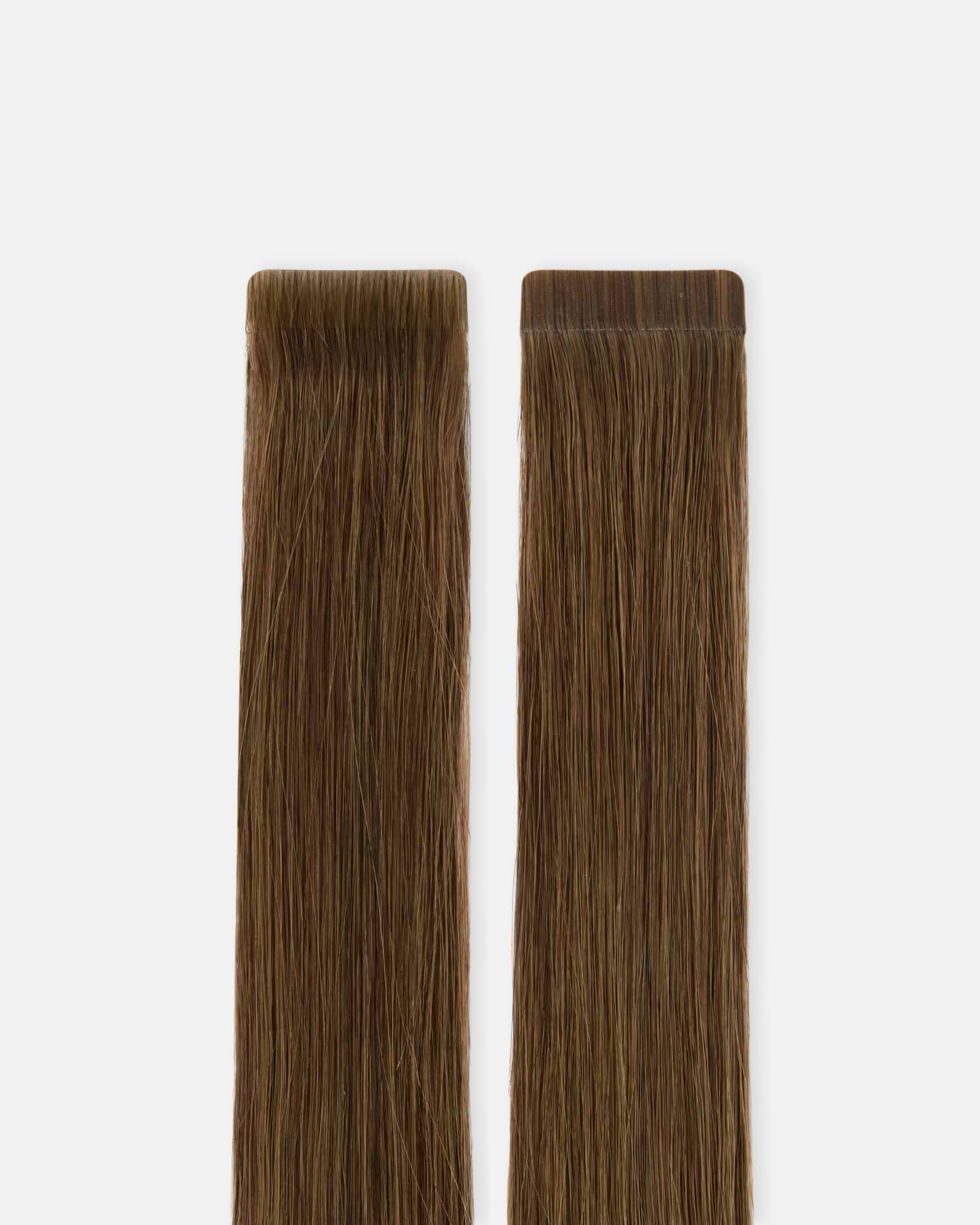 Premium Tape Extensions 30 cm - Straight - Mixed Tapes 3 cm - 8 Pieces - Brown - Rapunzel of Sweden - Image 2