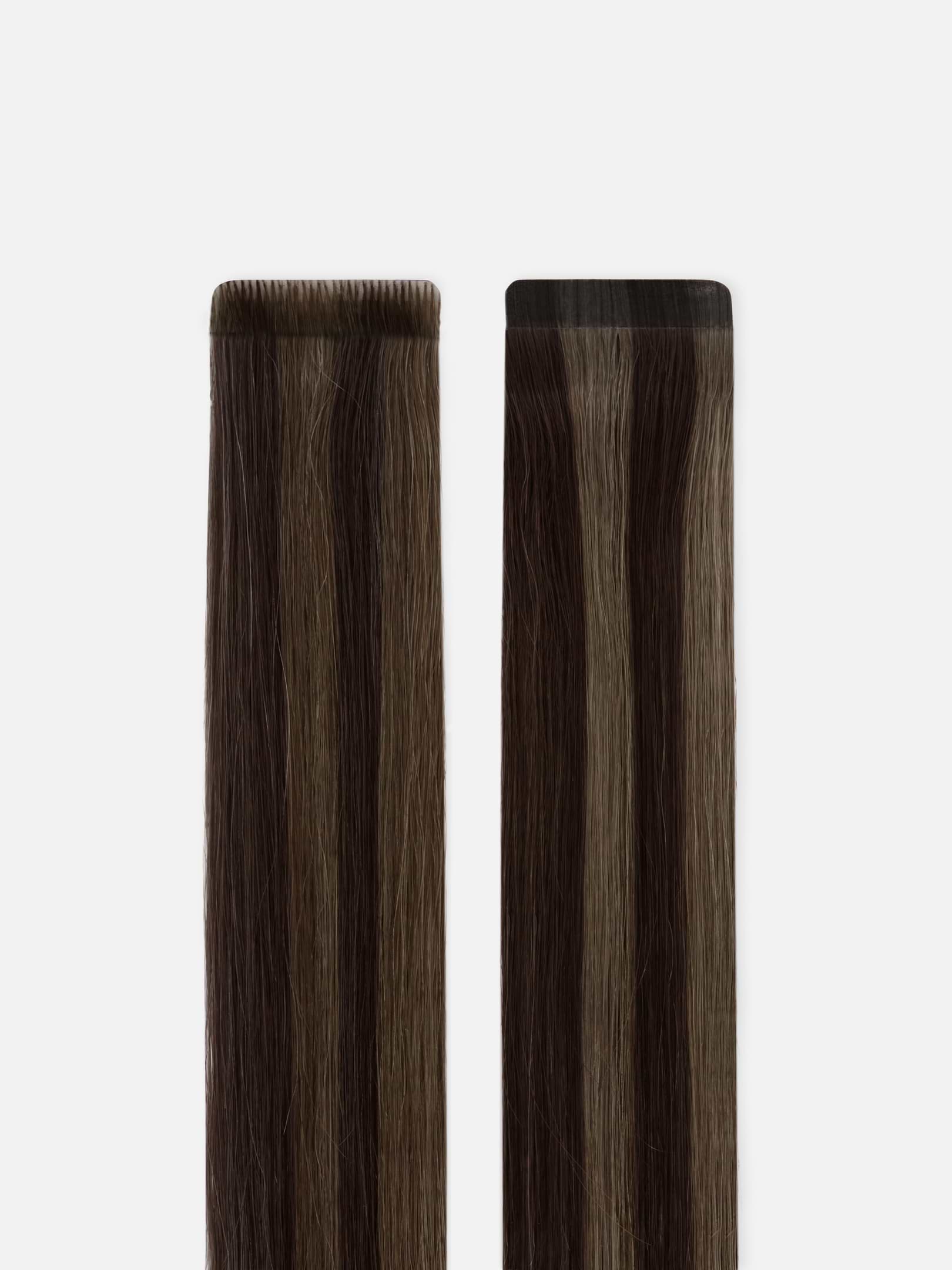 Premium Tape Extensions 30 cm - Straight - Mixed Tapes 3 cm - 8 Pieces - Chocolate Mix - Rapunzel of Sweden - Image 4