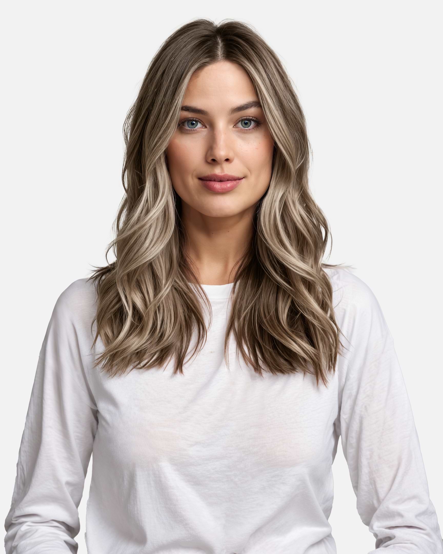 Premium Tape Extensions 30 cm - Straight - Mixed Tapes 3 cm - 8 Pieces - Dark Ashy Blonde Balayage - Rapunzel of Sweden - Image 2