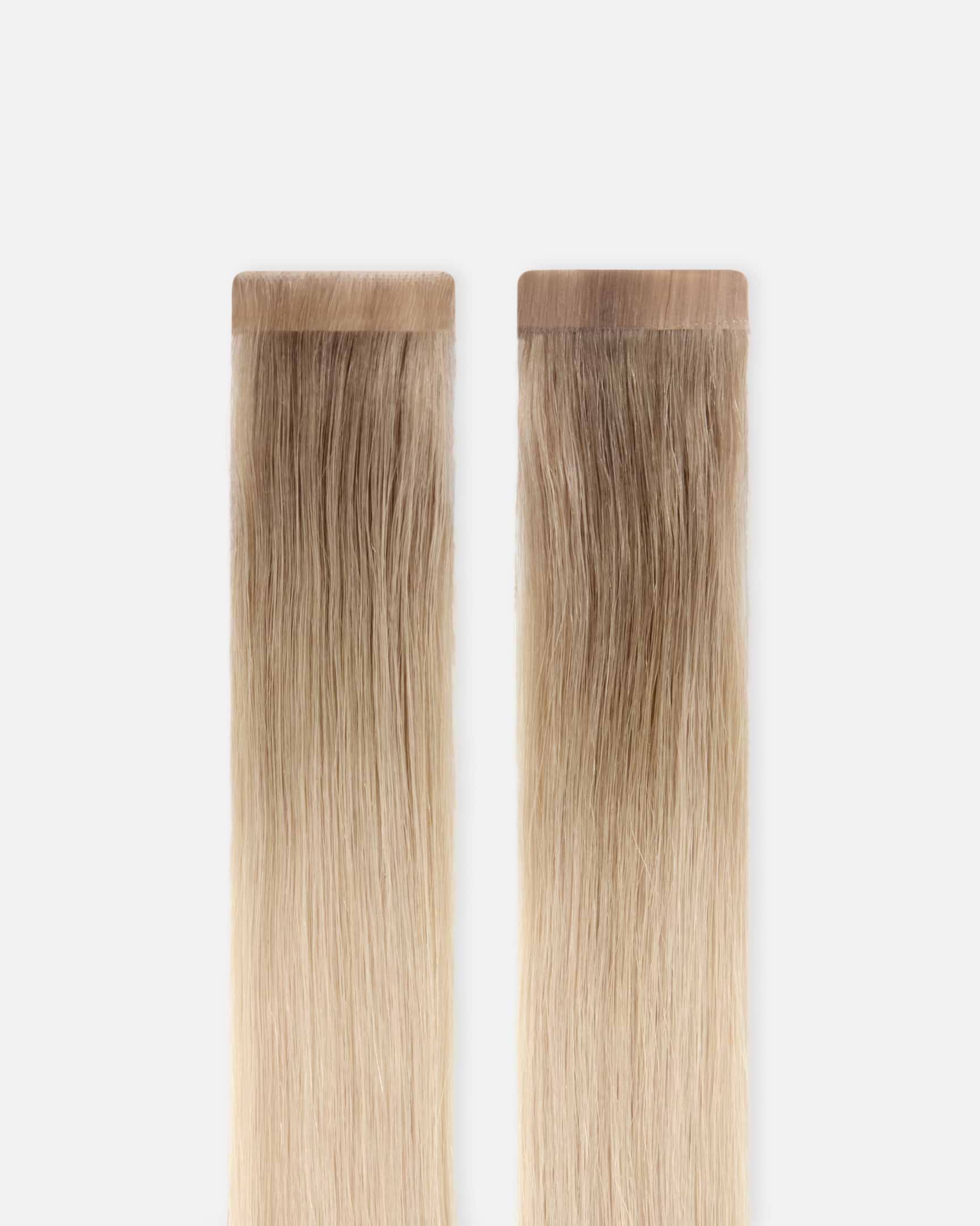 Premium Tape Extensions 50 cm - Straight - Mixed Tapes 3 cm - 8 Pieces - Cool Platinum Blonde Balayage - Rapunzel of Sweden - Image 4