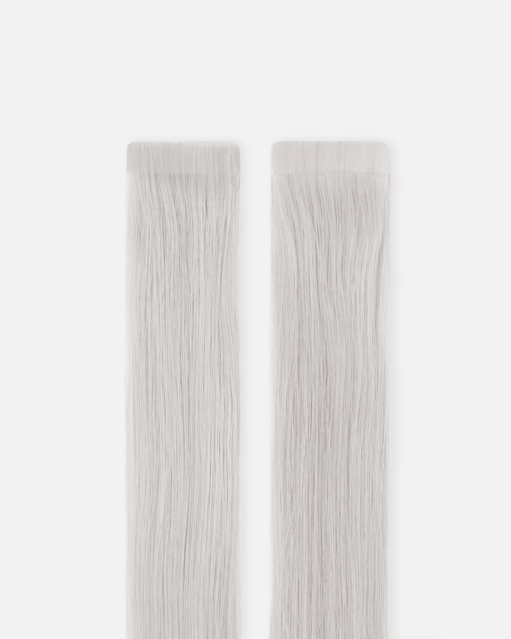 Premium Tape Extensions 50 cm - Straight - Mixed Tapes 3 cm - 8 Pieces - Grey - Rapunzel of Sweden - Image 2