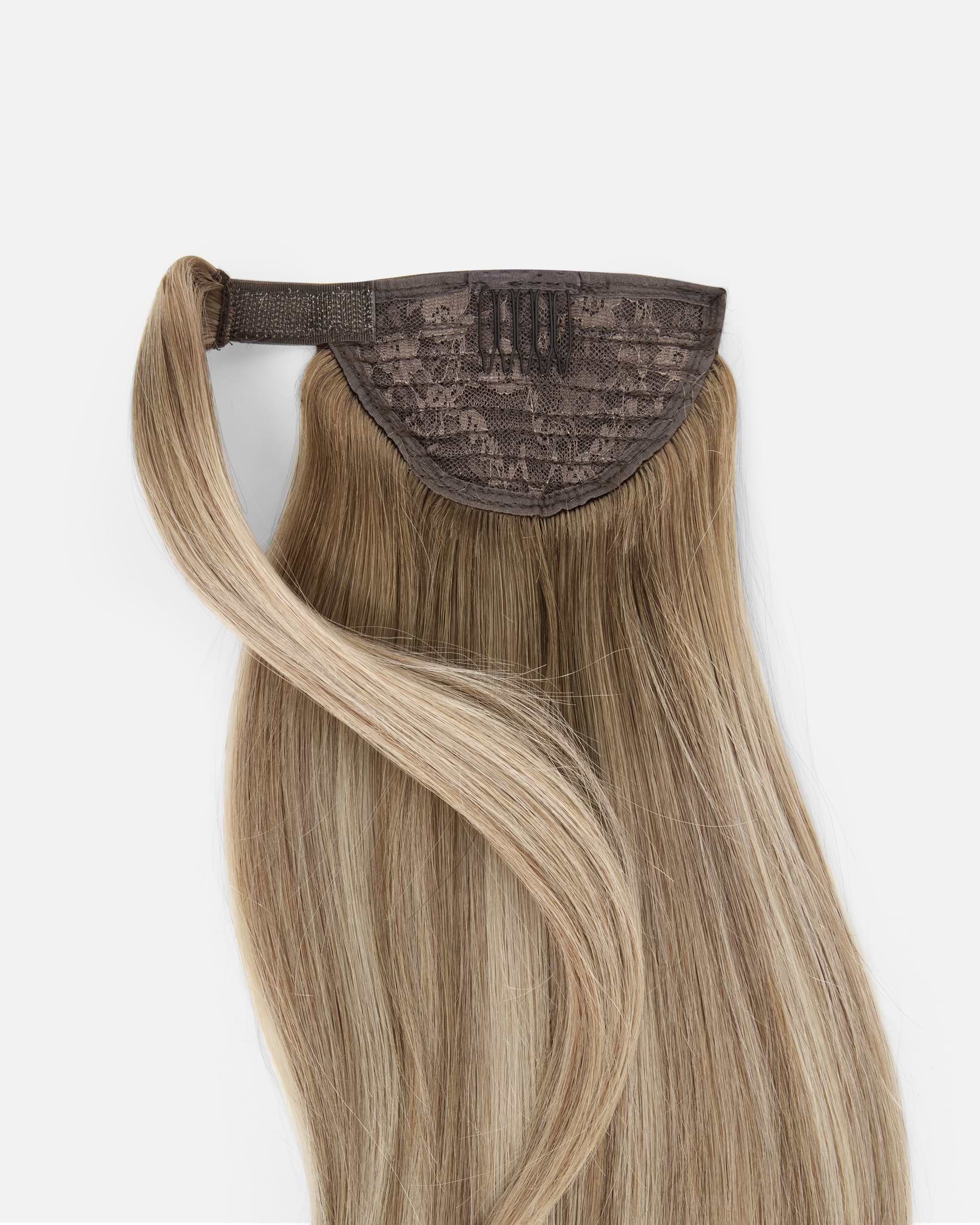 Ponytail 40 cm - Straight - Ponytail - Medium Volume - Brown Ash Blonde Balayage - Rapunzel of Sweden - Image 5