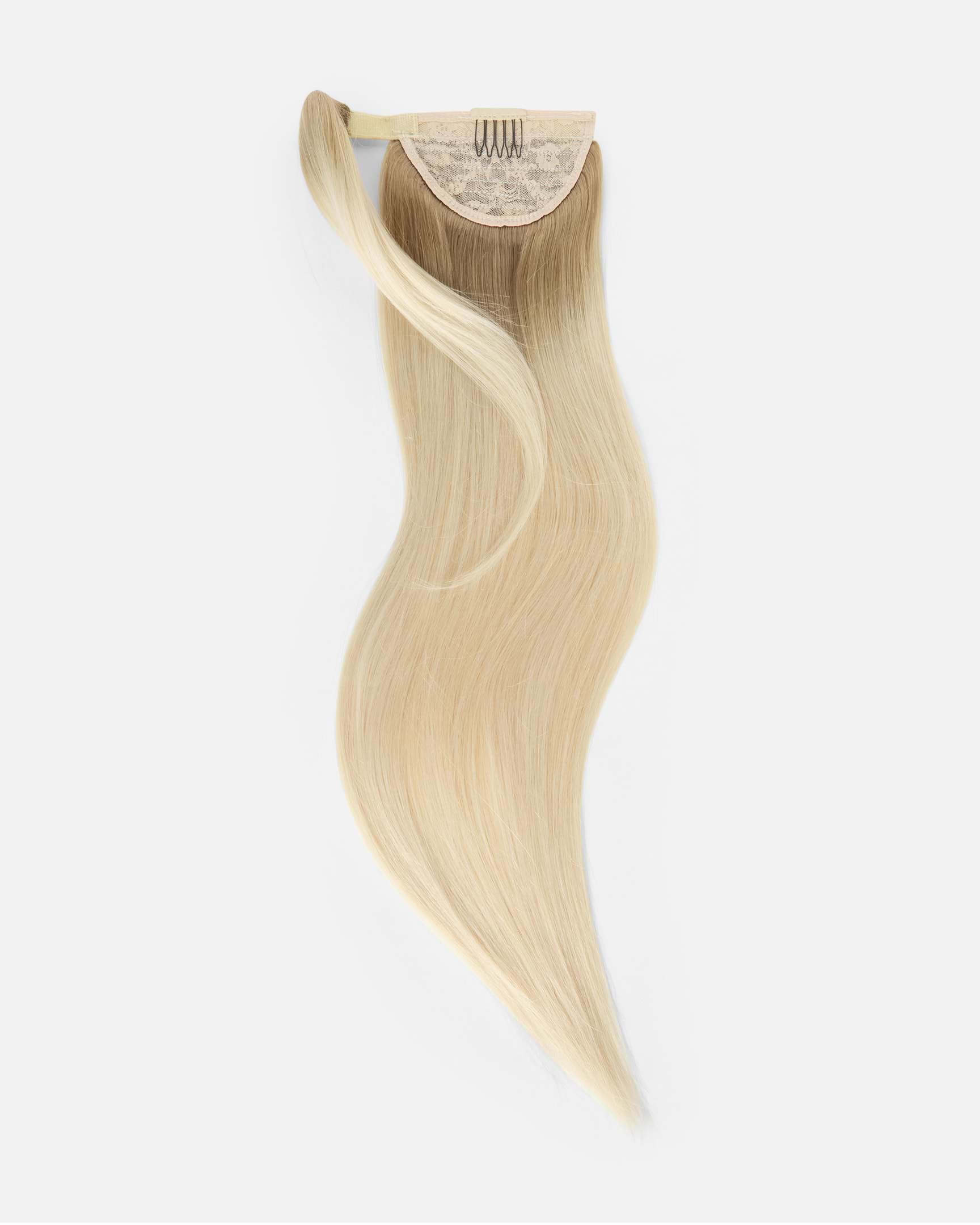Ponytail 40 cm - Straight - Ponytail - Medium Volume - Cool Platinum Blonde Balayage - Rapunzel of Sweden - Image 4