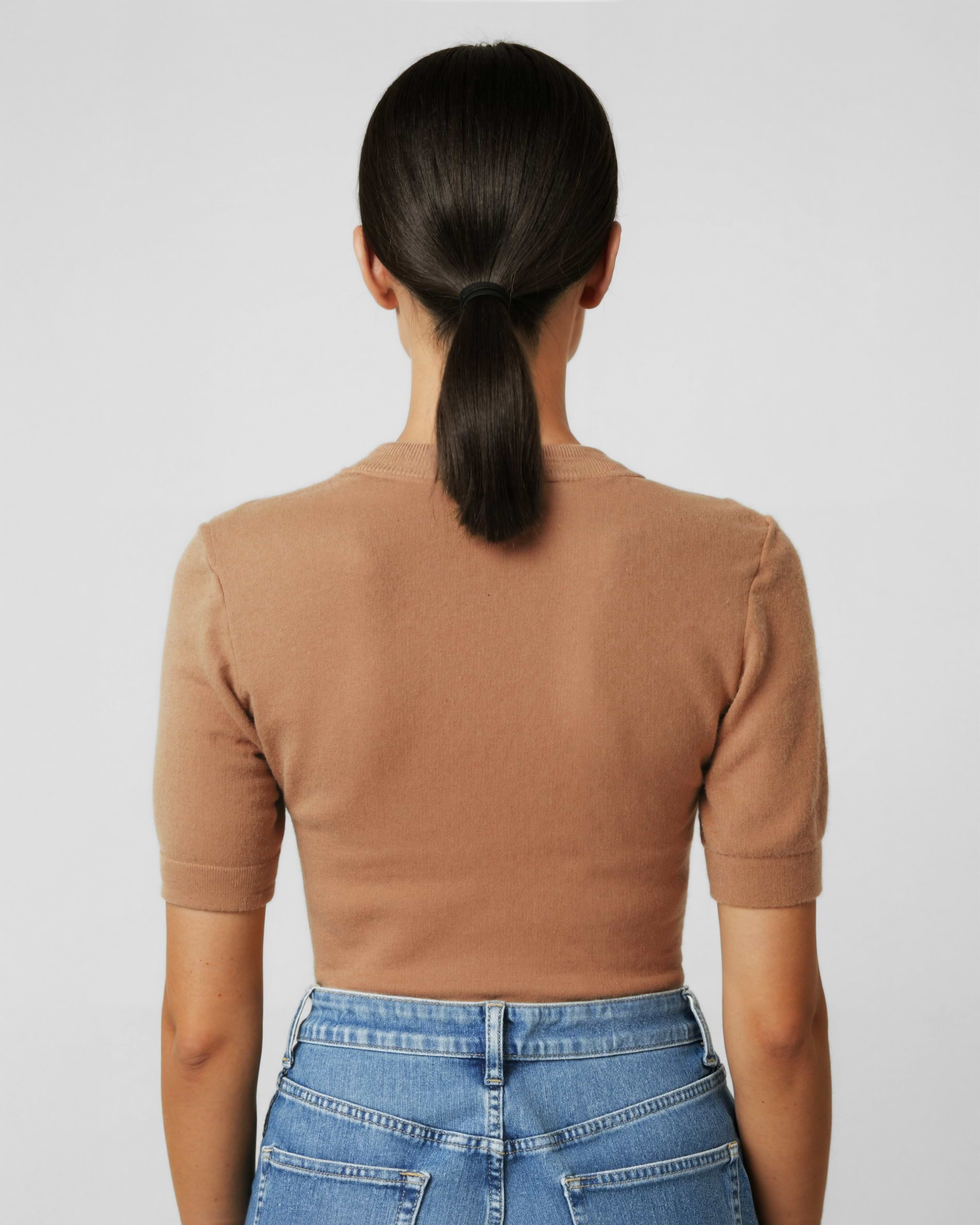 Ponytail 40 cm - Straight - Ponytail - Medium Volume - Black Brown - Rapunzel of Sweden - Image 3