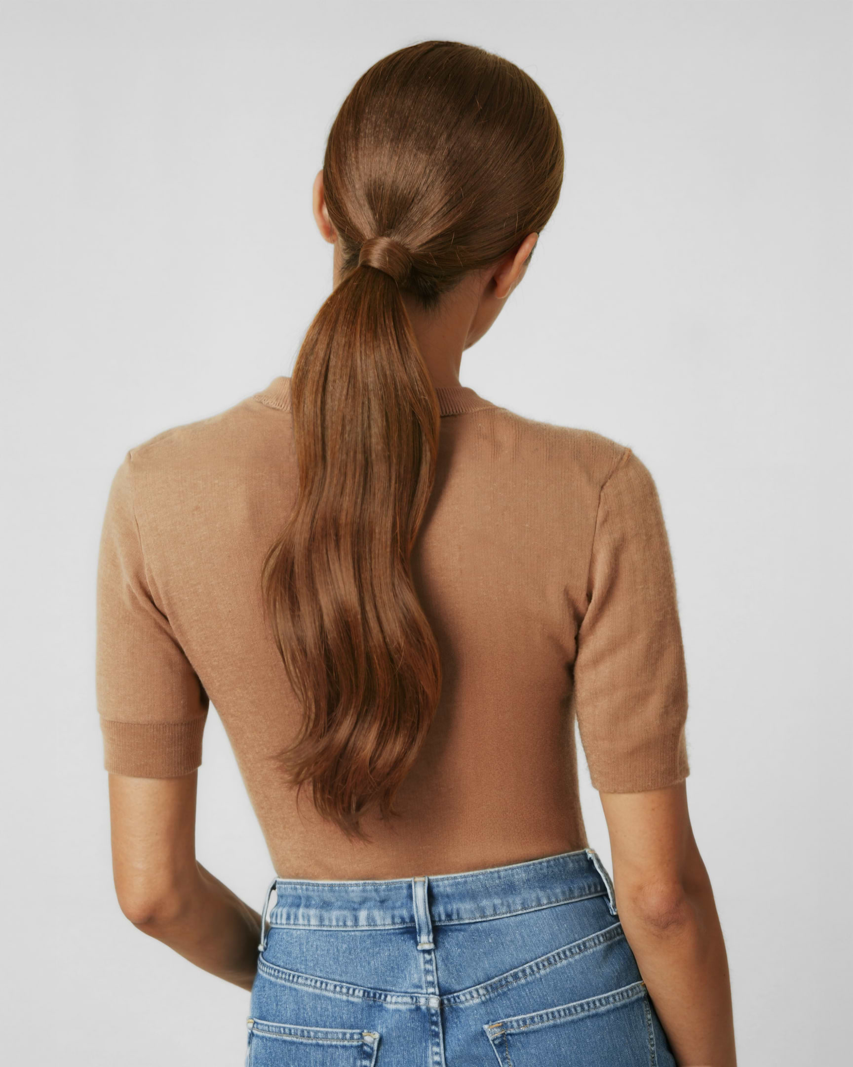 Ponytail 50 cm - Straight - Ponytail - Medium Volume - Copper Brown - Rapunzel of Sweden - Image 2