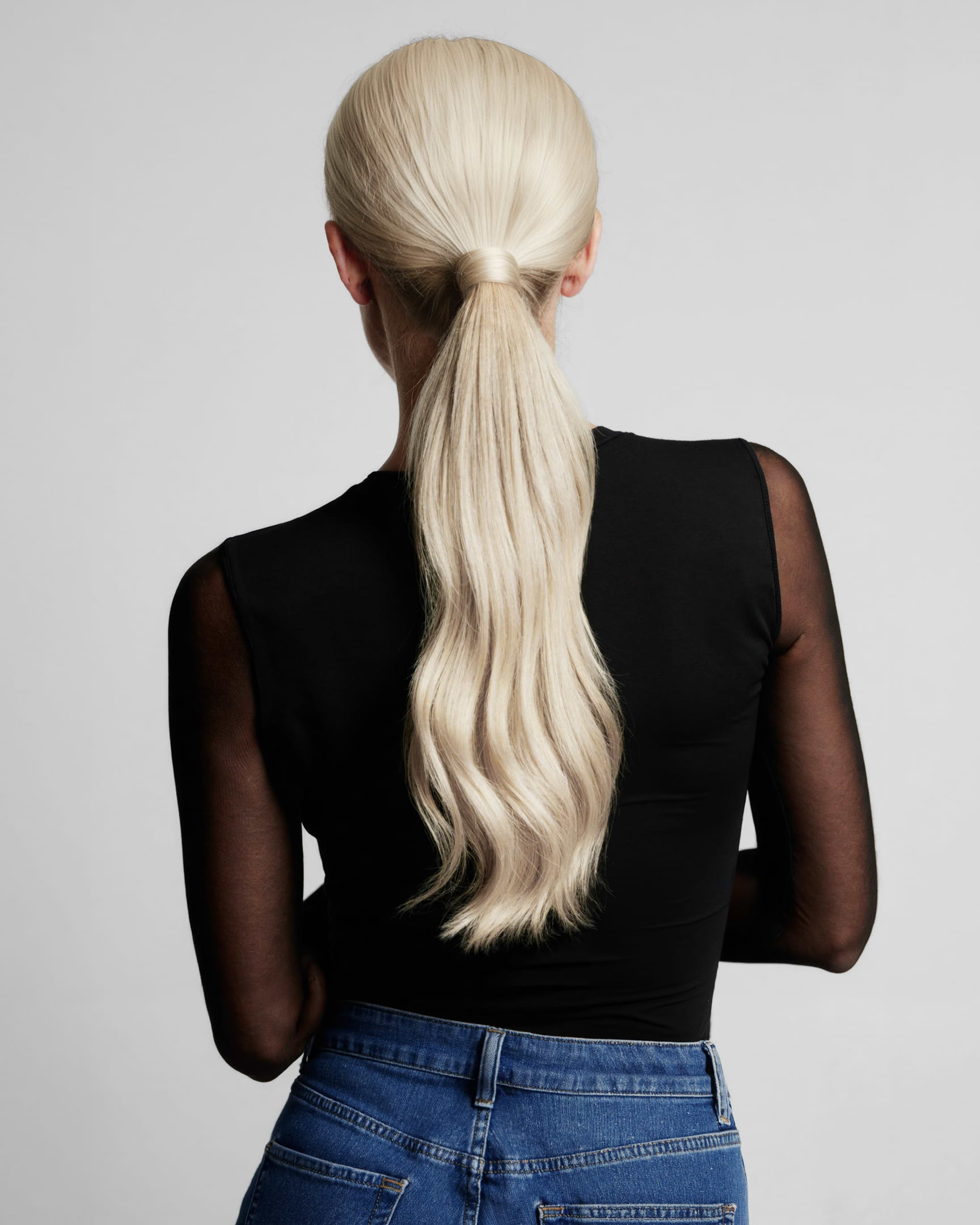 Ponytail 50 cm - Straight - Ponytail - Medium Volume - Platinum Blonde - Rapunzel of Sweden - Image 2