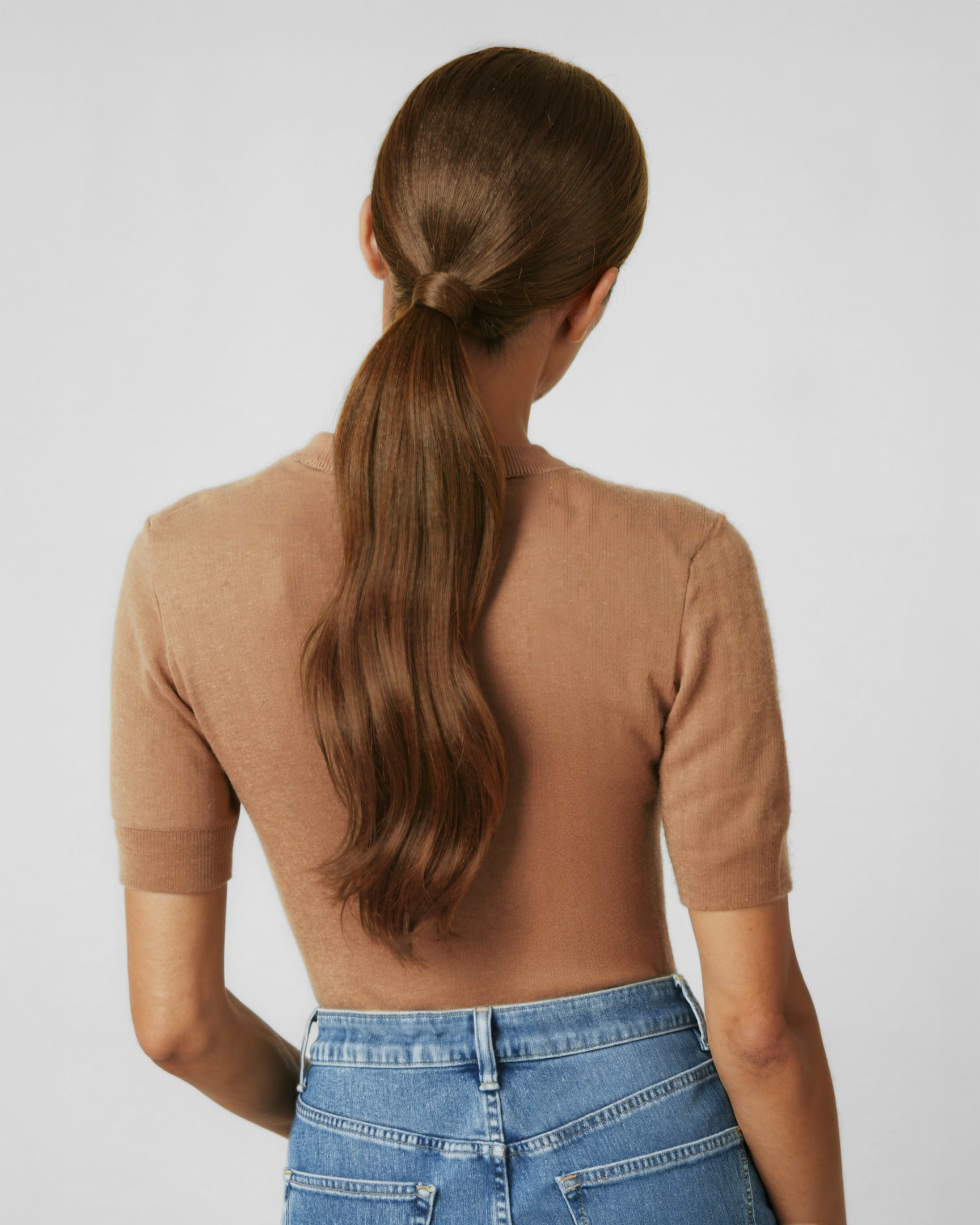 Ponytail 50 cm - Straight - Ponytail - Medium Volume - Brown - Rapunzel of Sweden - Image 2