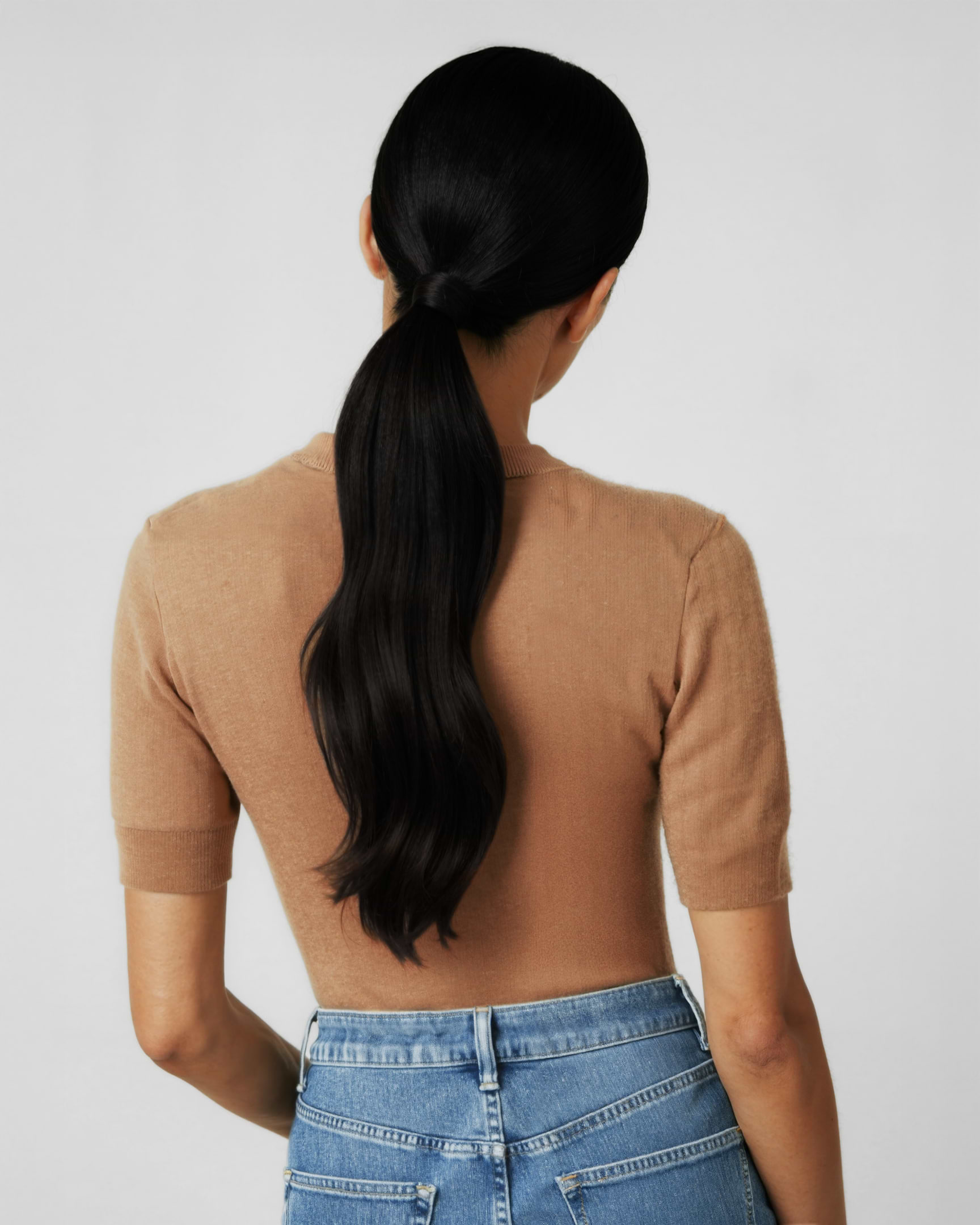 Ponytail 50 cm - Straight - Ponytail - Medium Volume - Black - Rapunzel of Sweden - Image 2