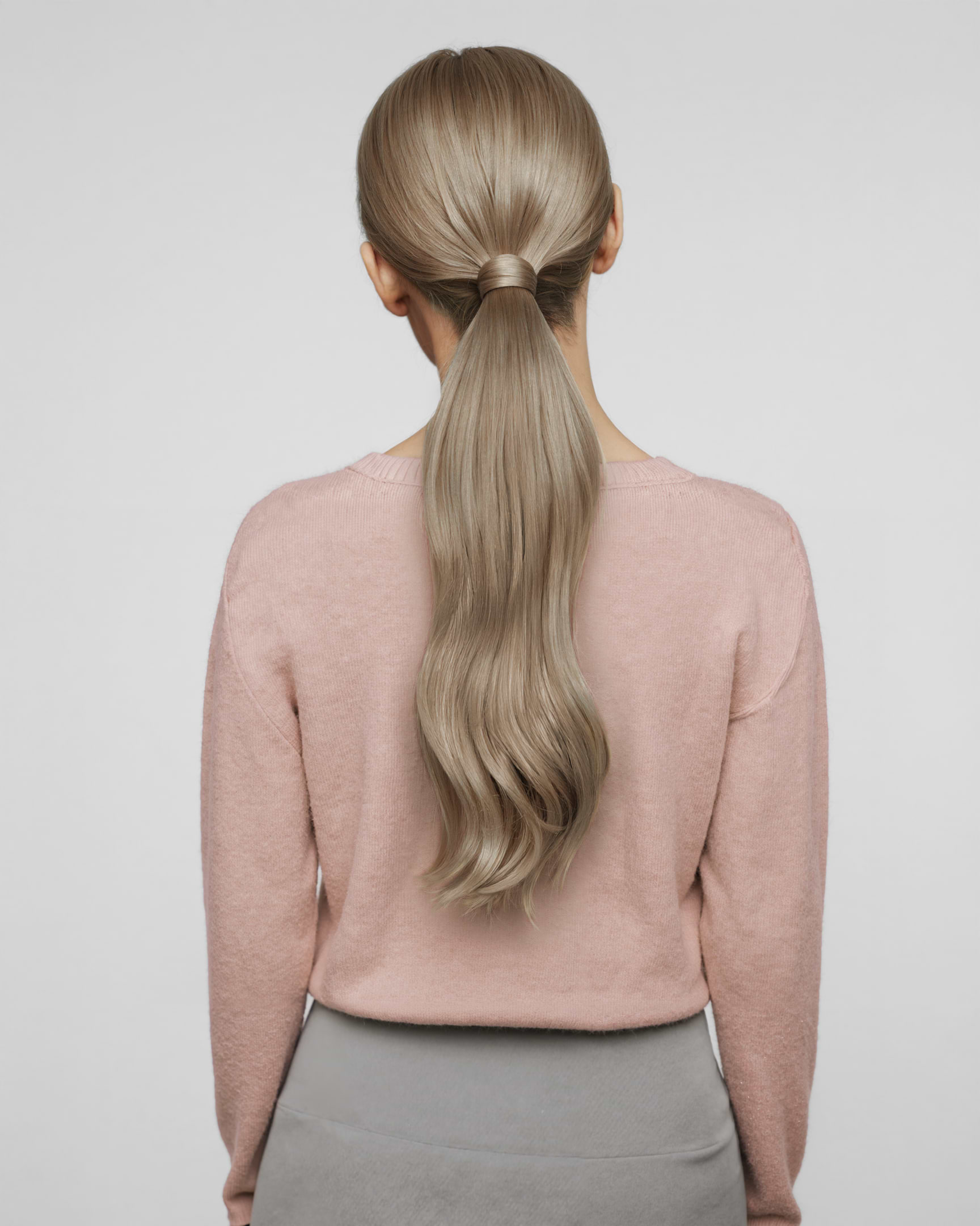 Ponytail 50 cm - Straight - Ponytail - Medium Volume - Dark Ashy Blonde Balayage - Rapunzel of Sweden - Image 2