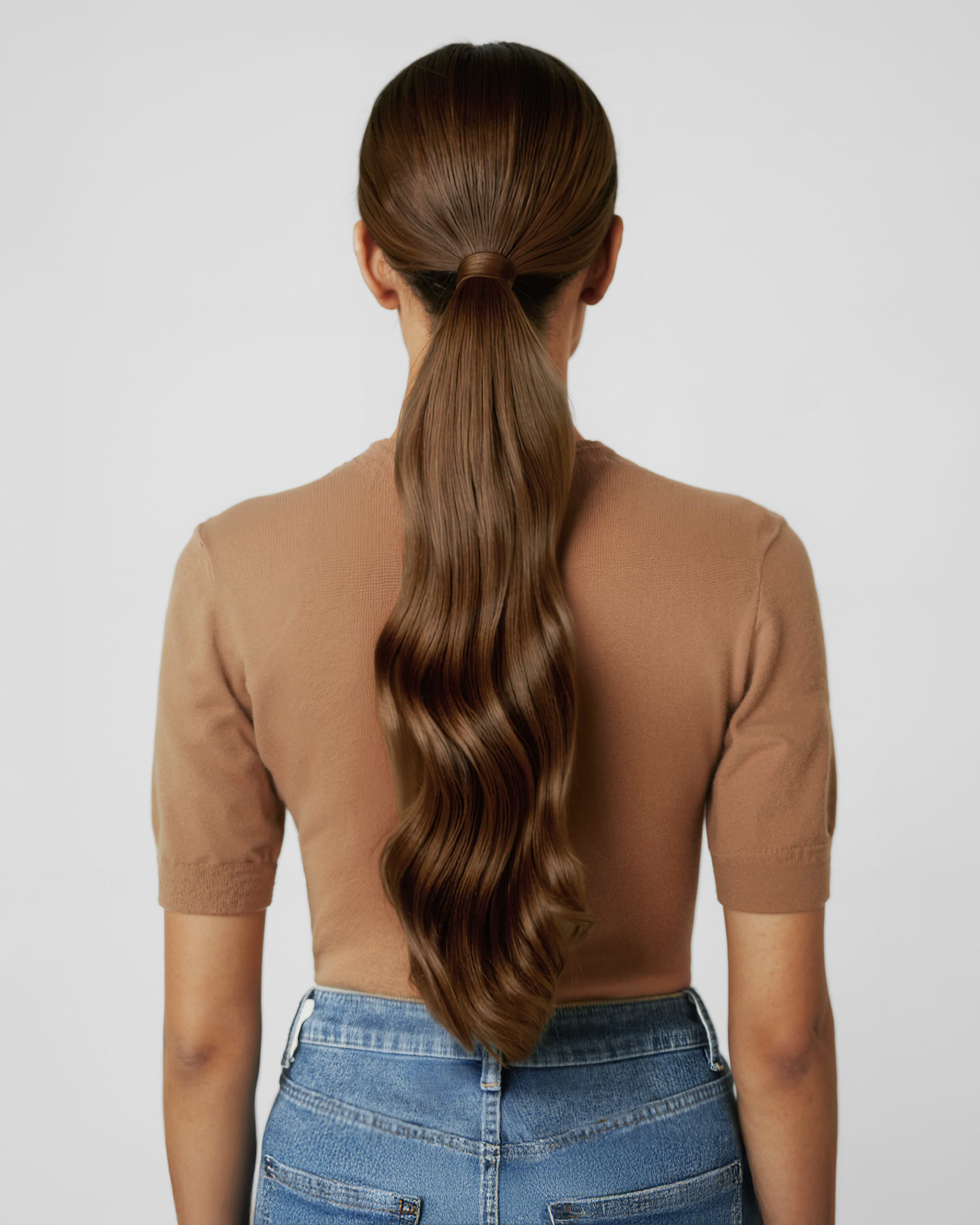 Ponytail 60 cm - Straight - Ponytail - Medium Volume - Dark Brown - Rapunzel of Sweden - Image 2