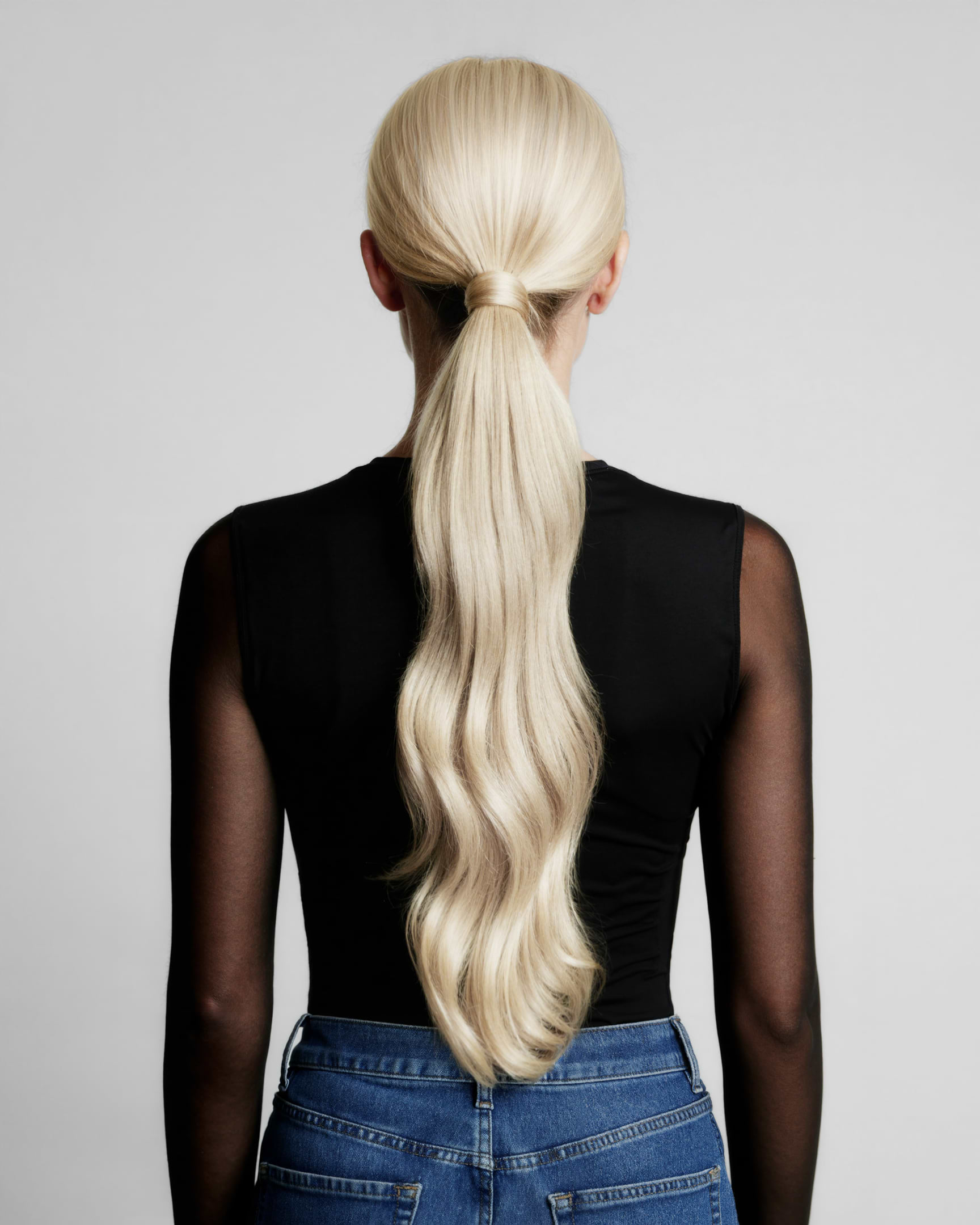 Ponytail 60 cm - Straight - Ponytail - Medium Volume - Platinum Blonde - Rapunzel of Sweden - Image 2