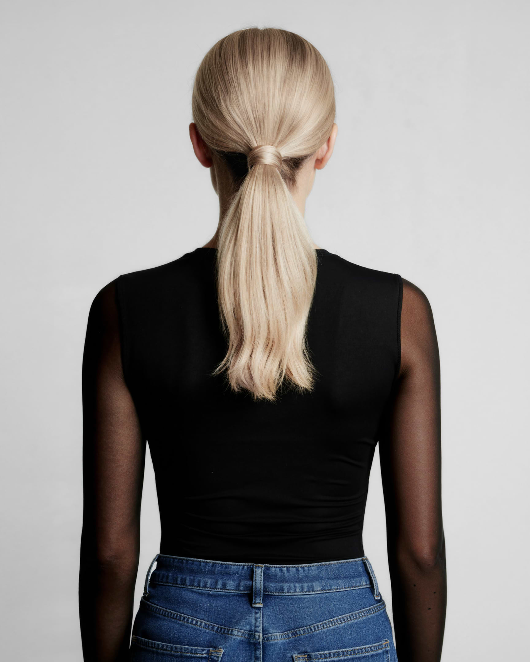 Ponytail 30 cm - Straight - Ponytail - Medium Volume - Cendre Ash Blonde Mix - Rapunzel of Sweden - Image 2