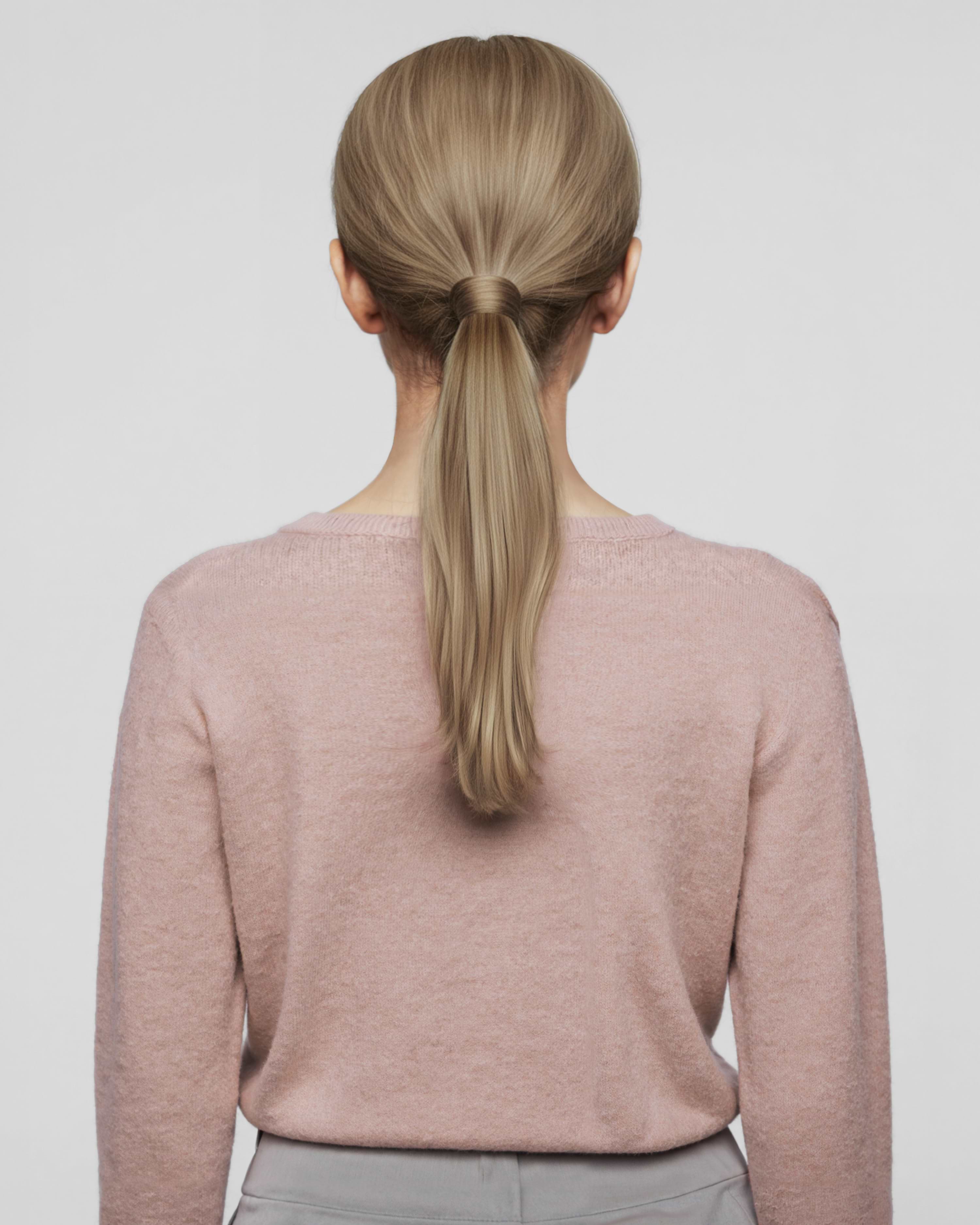 Ponytail 30 cm - Straight - Ponytail - Light Volume - Brown Ash Blonde Balayage - Rapunzel of Sweden - Image 2