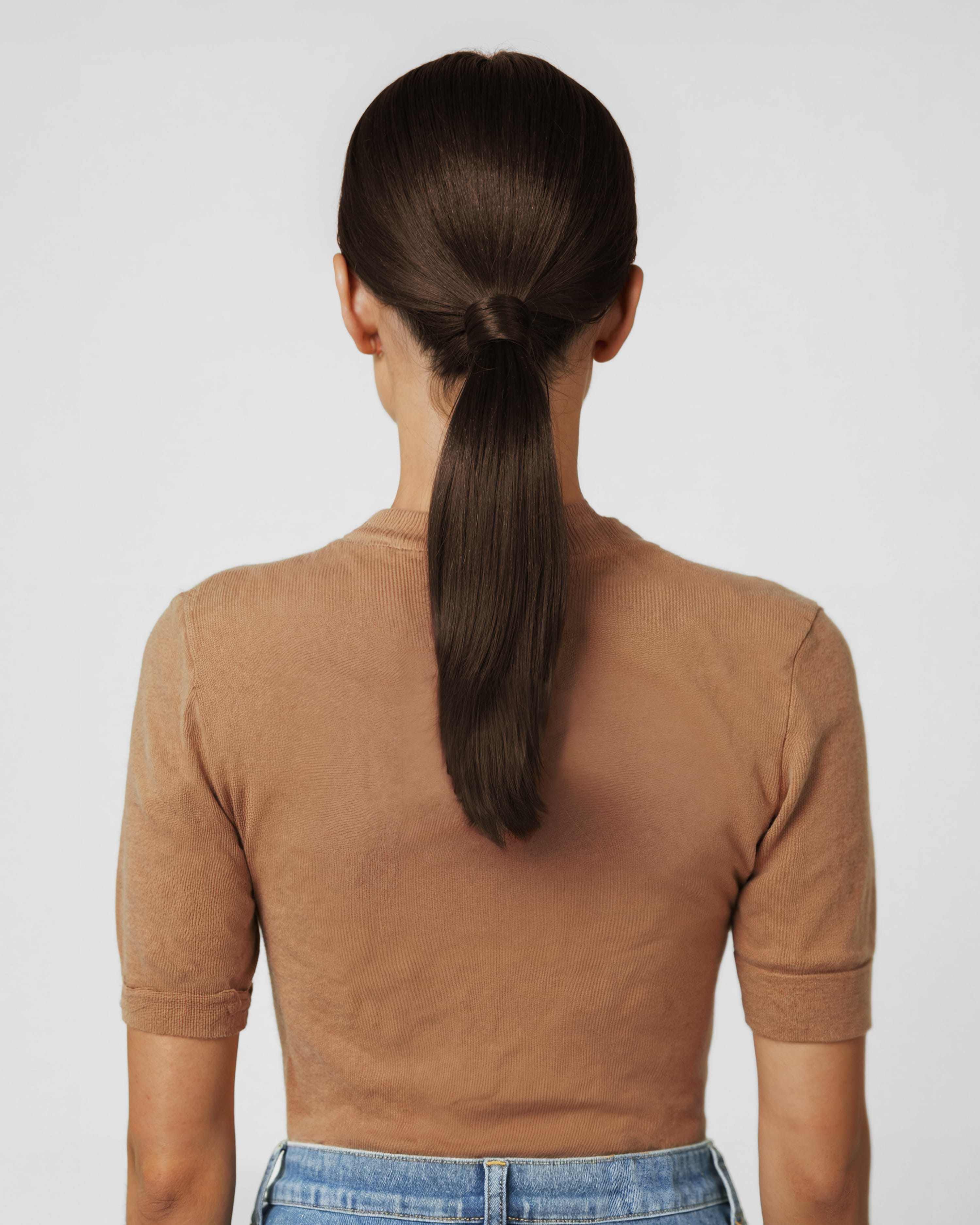 Ponytail 30 cm - Straight - Ponytail - Light Volume - Chocolate Brown - Rapunzel of Sweden - Image 2
