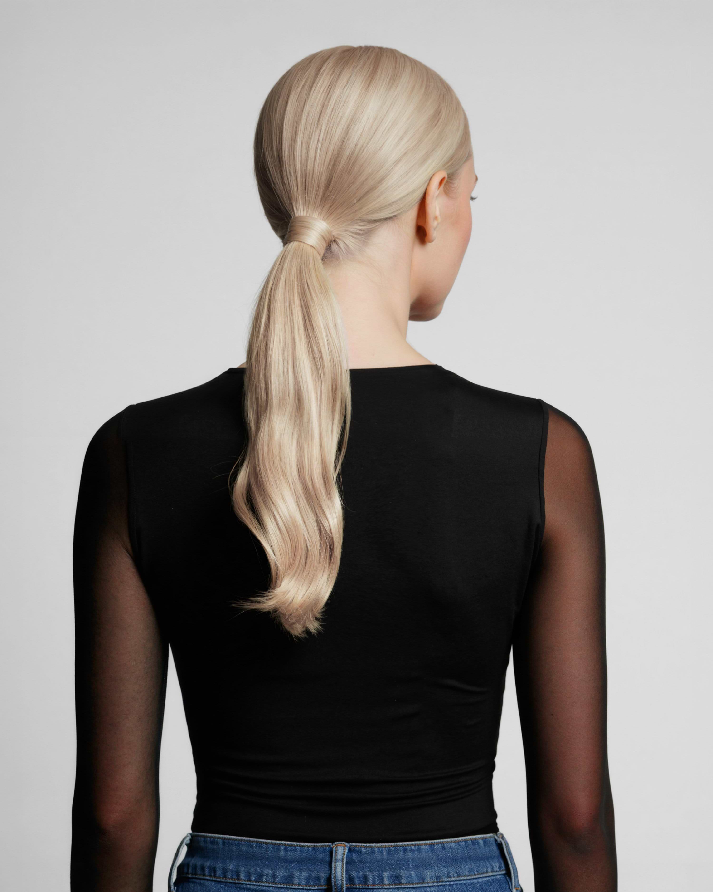 Ponytail 40 cm - Straight - Ponytail - Light Volume - Cendre Ash Blonde Mix - Rapunzel of Sweden - Image 3