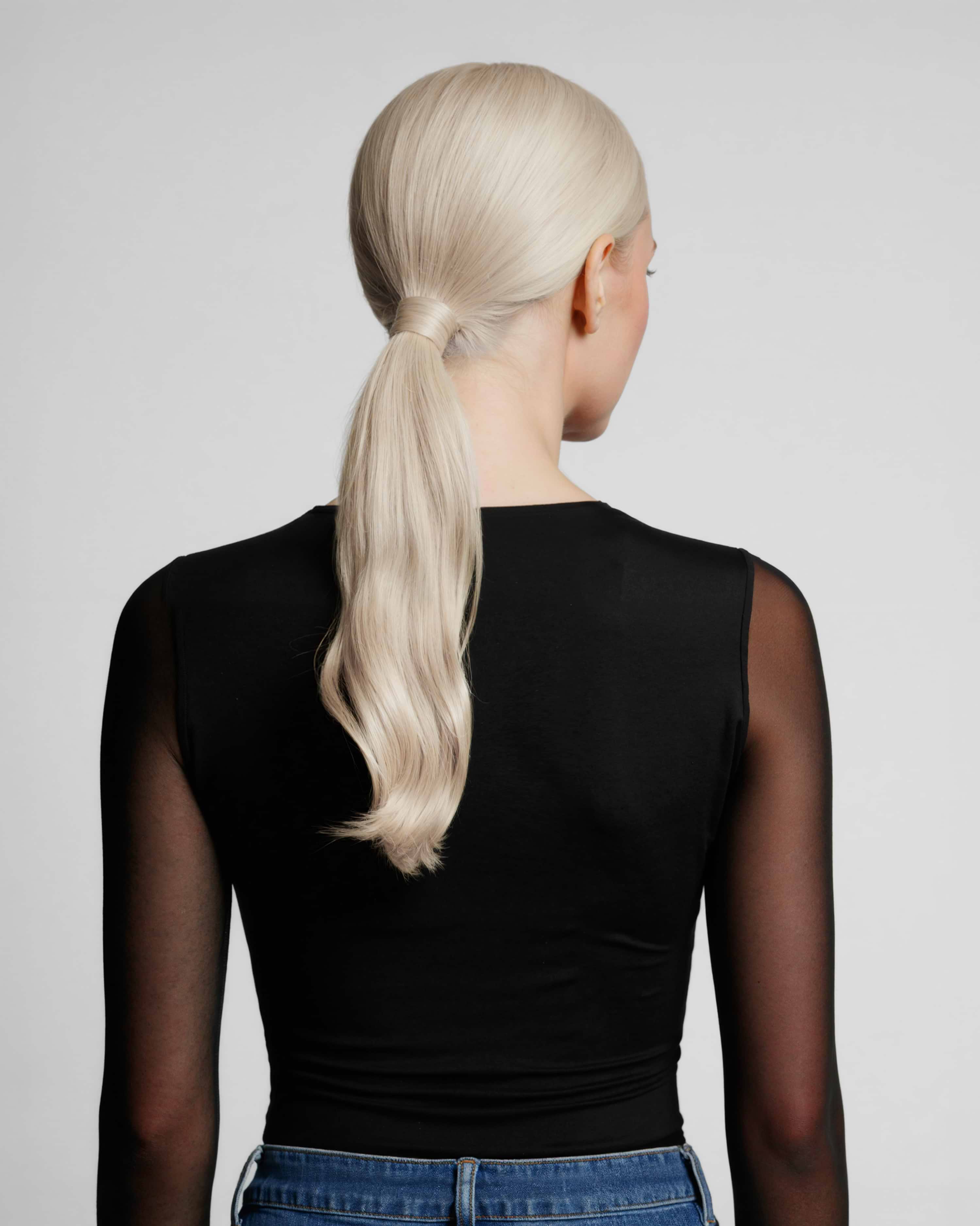 Ponytail 40 cm - Straight - Ponytail - Light Volume - Light Grey - Rapunzel of Sweden - Image 2