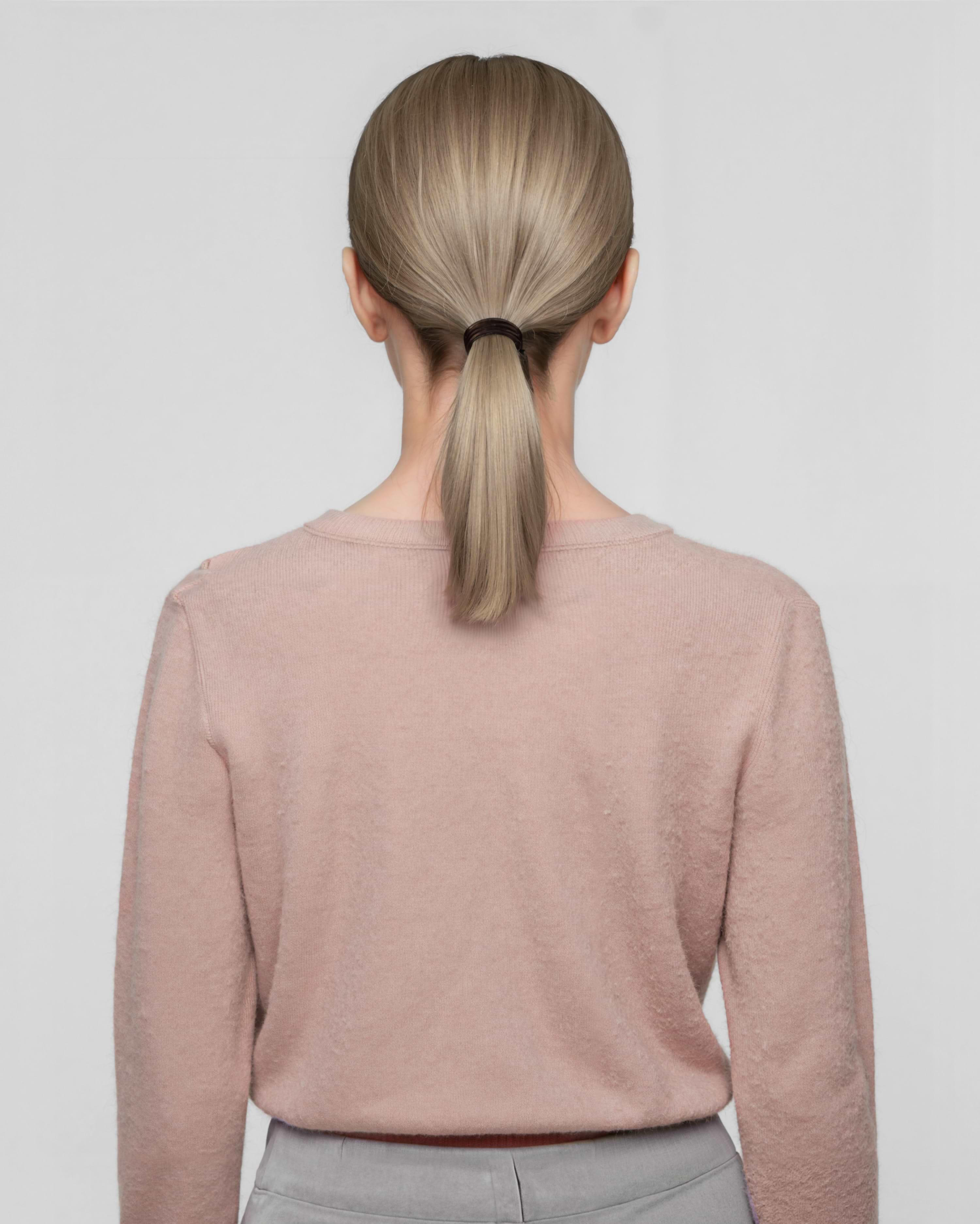 Ponytail 50 cm - Straight - Ponytail - Light Volume - Dark Ashy Blonde Balayage - Rapunzel of Sweden - Image 3