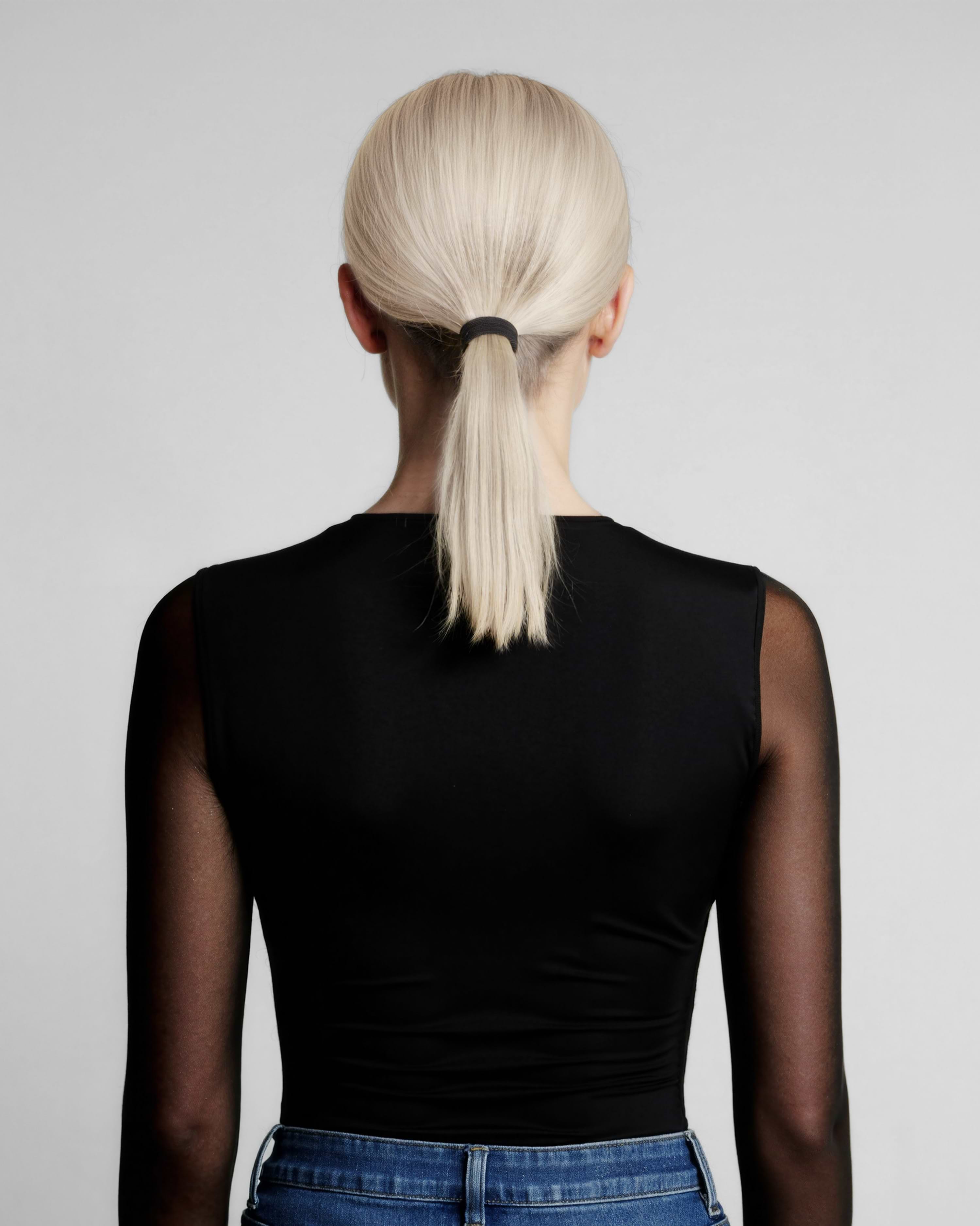 Ponytail 50 cm - Straight - Ponytail - Light Volume - Light Grey - Rapunzel of Sweden - Image 3