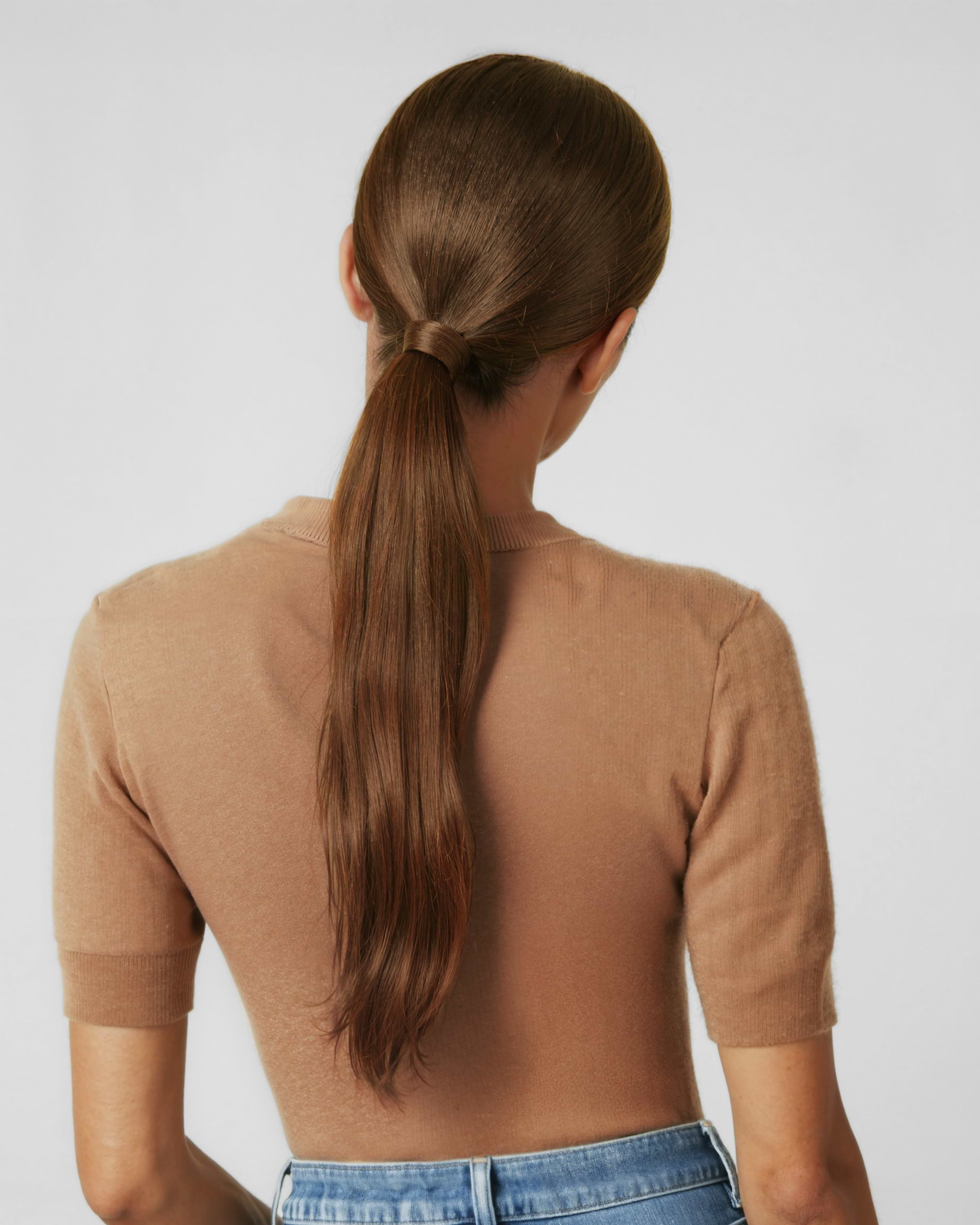 Ponytail 50 cm - Straight - Ponytail - Light Volume - Brown - Rapunzel of Sweden - Image 2