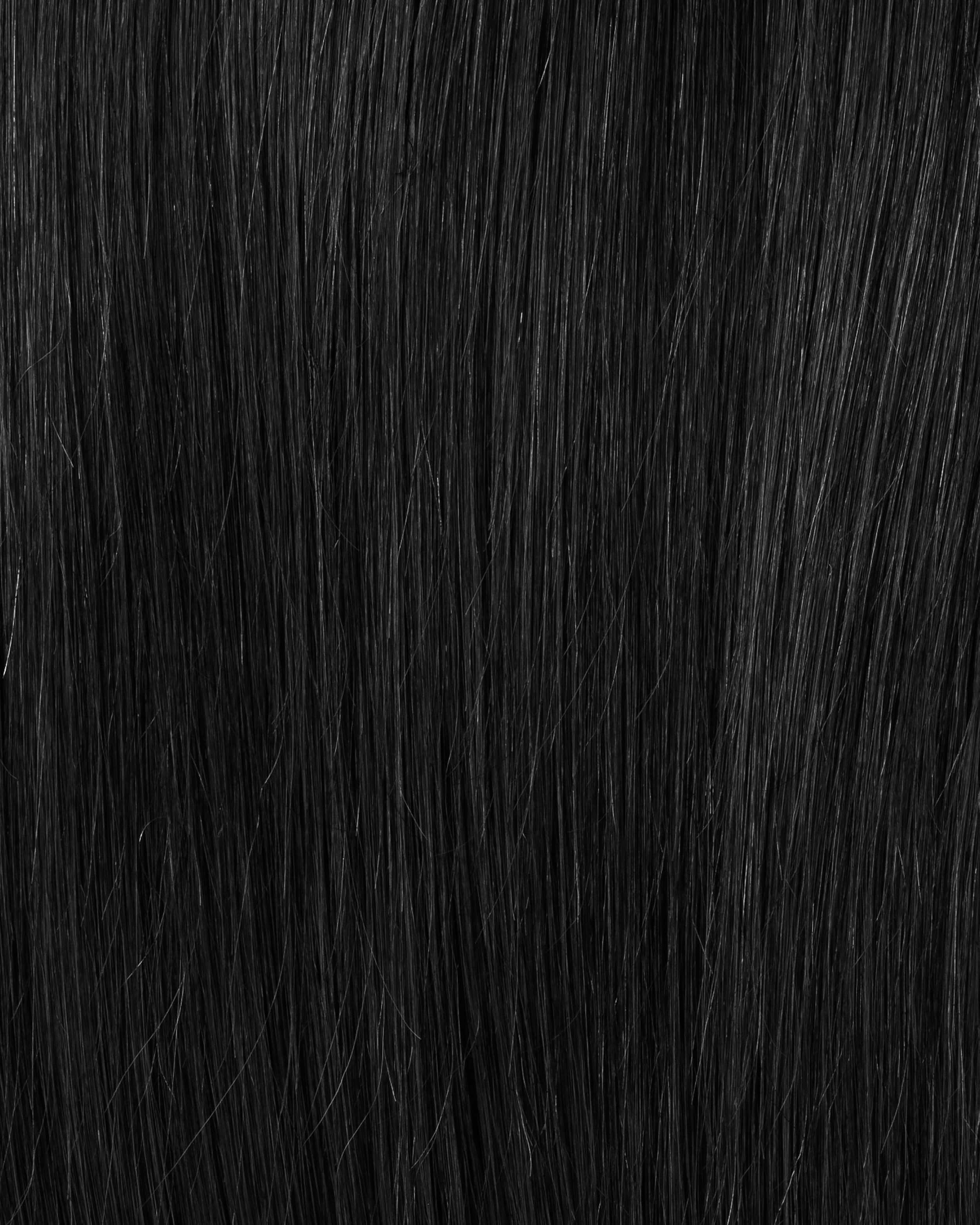 Vegan Ponytail 50 cm - Straight - Ponytail - Medium Volume - Black - Rapunzel of Sweden - Image 4