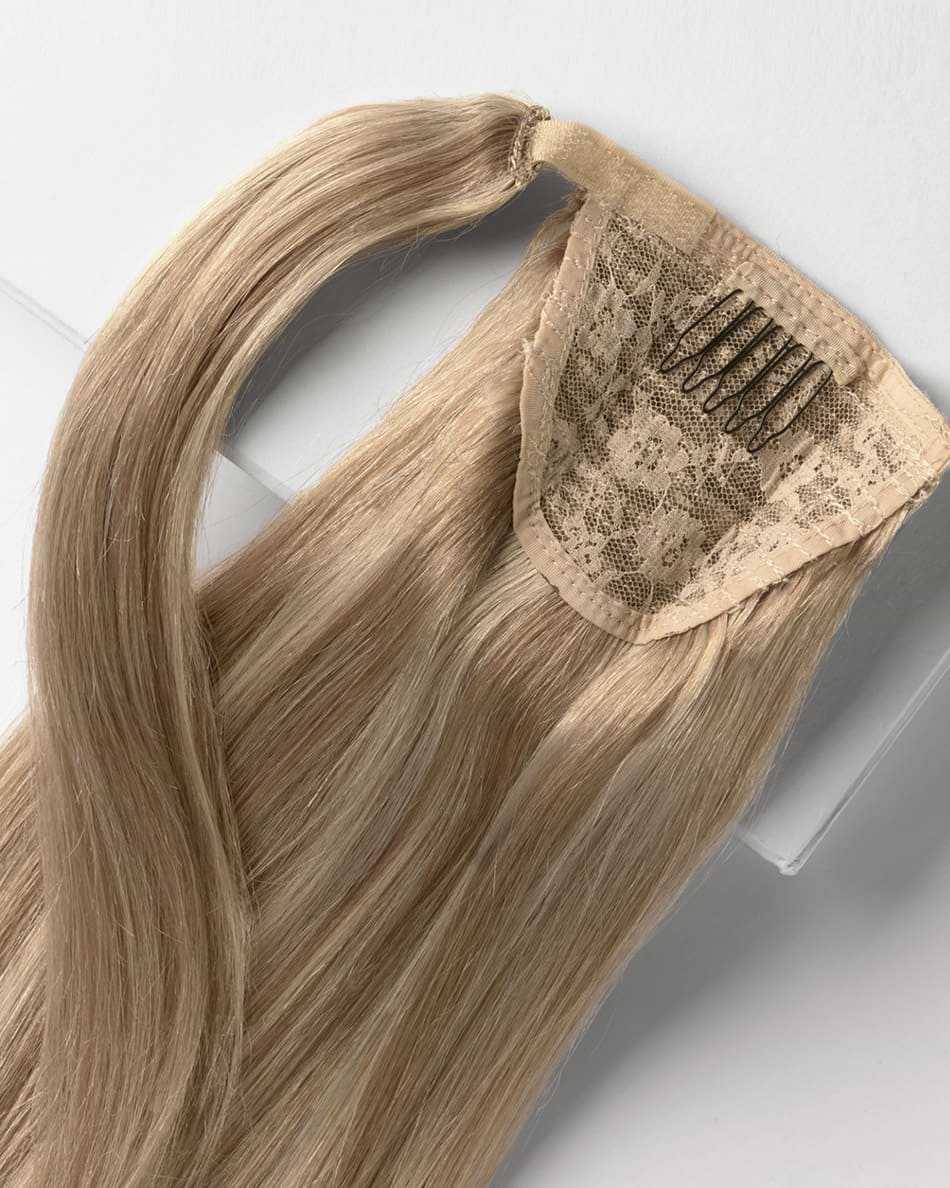 Vegan Ponytail 50 cm - Straight - Ponytail - Medium Volume - Cendre Ash Blonde Mix - Rapunzel of Sweden - Image 3