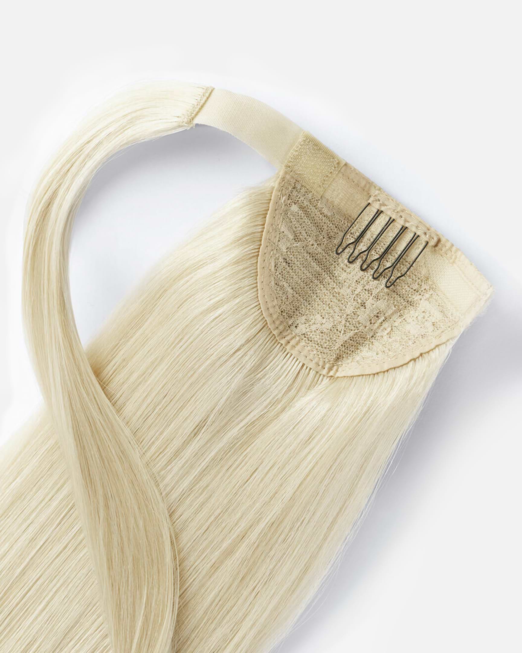 Vegan Ponytail 40 cm - Beach Wave - Ponytail - Medium Volume - Platinum Blonde - Rapunzel of Sweden - Image 3