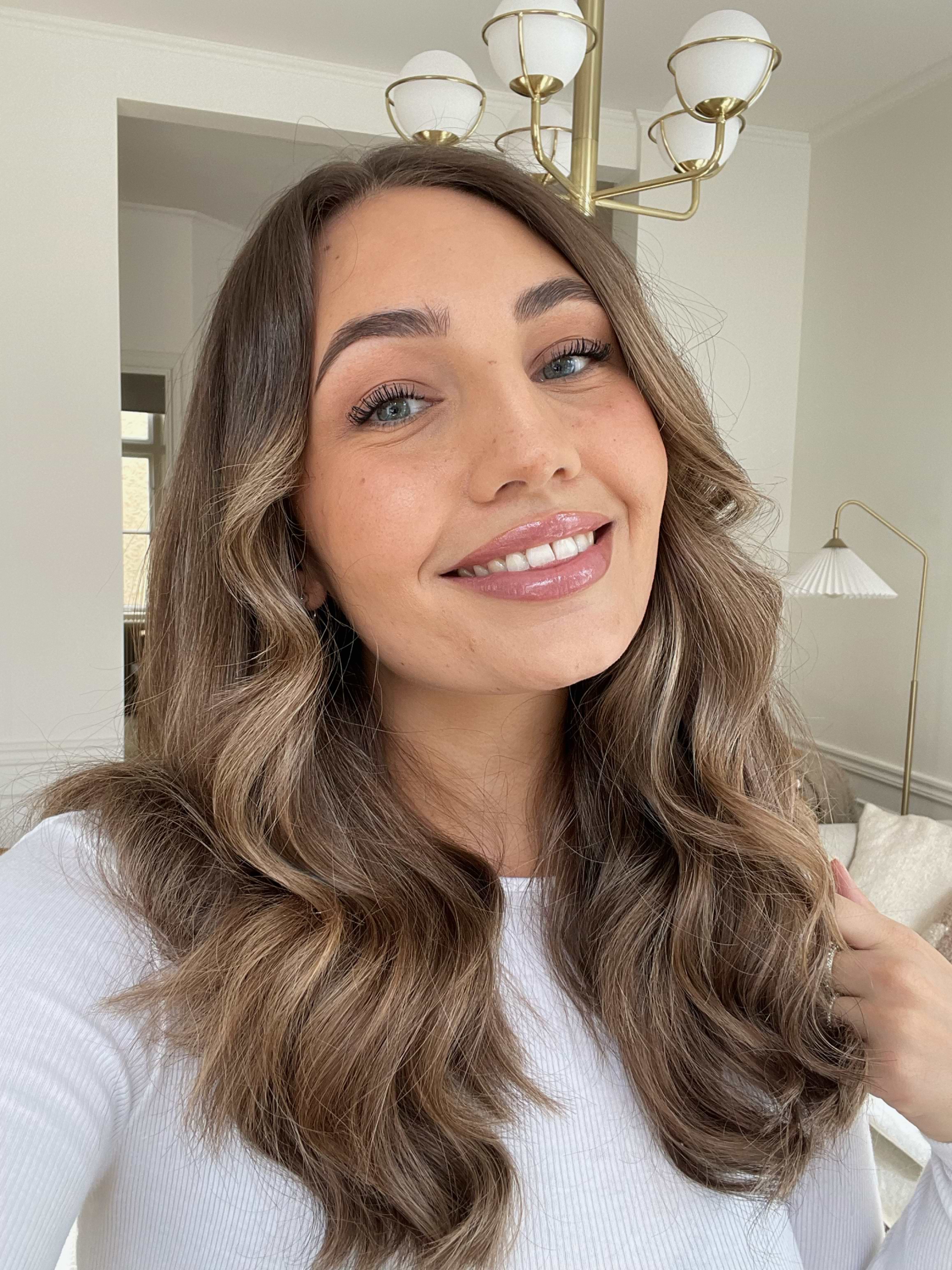 Halo Hairband 50 cm - Straight - Invisible Halo Hairband Clip-ins - Light Volume - Hazelnut Caramel Balayage - Rapunzel of Sweden - Image 4