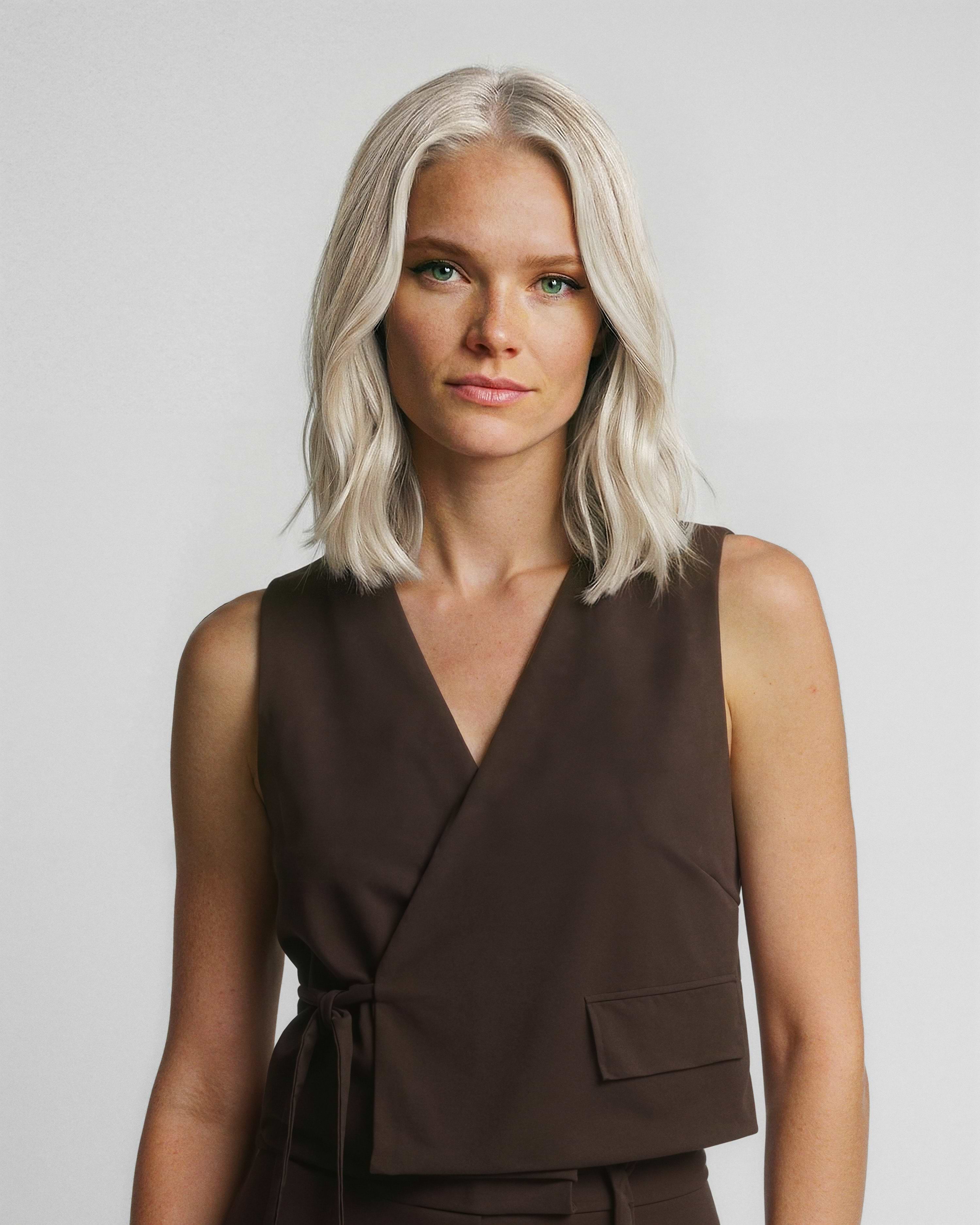 Halo Hairband 50 cm - Straight - Invisible Halo Hairband Clip-ins - Light Volume - Light Grey - Rapunzel of Sweden - Image 3