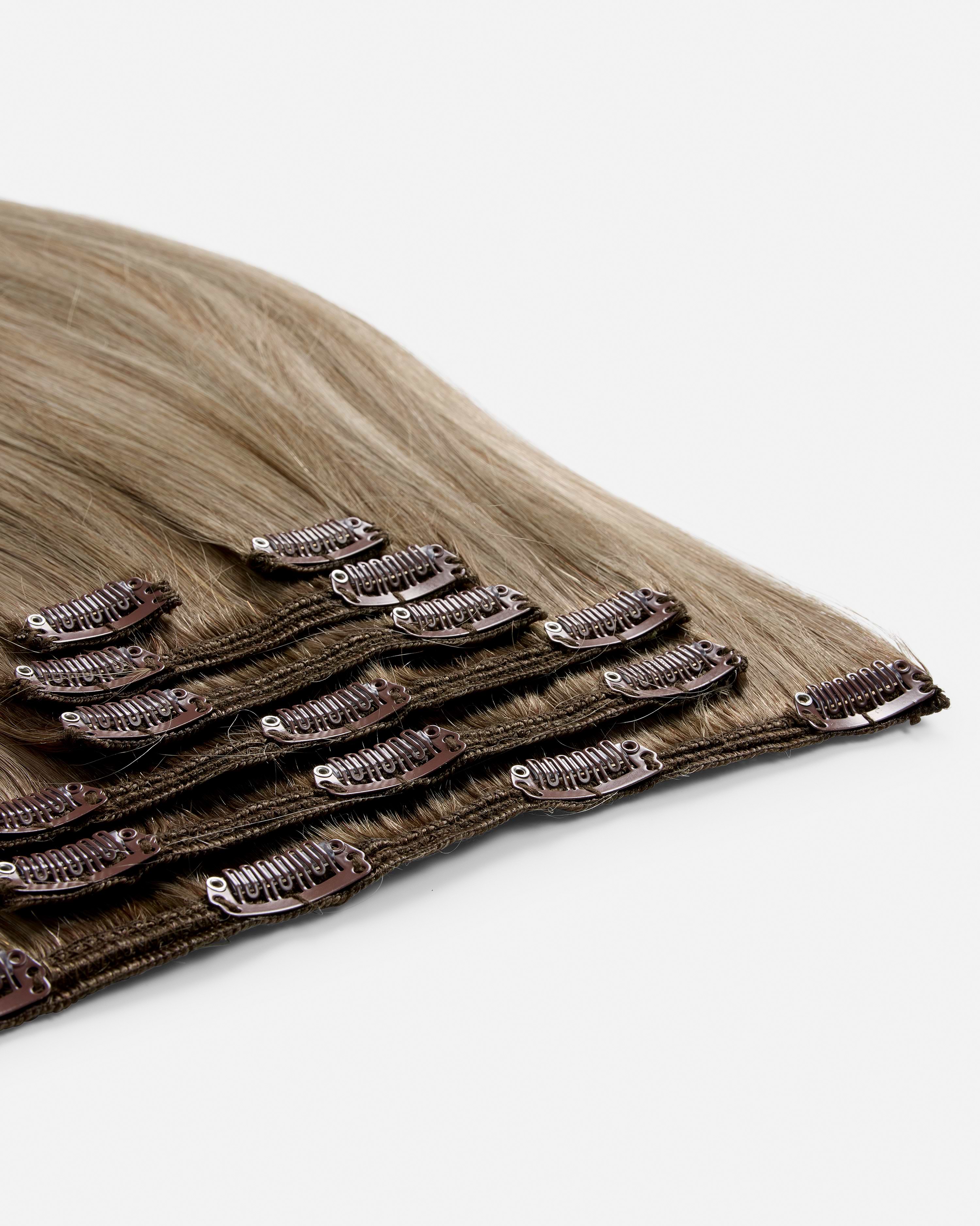 Classic Clip-ins 30 cm - Straight - Classic Clip-ins - Medium Volume - 7 Pieces - Brown Ash Blonde Balayage - Rapunzel of Sweden - Image 2