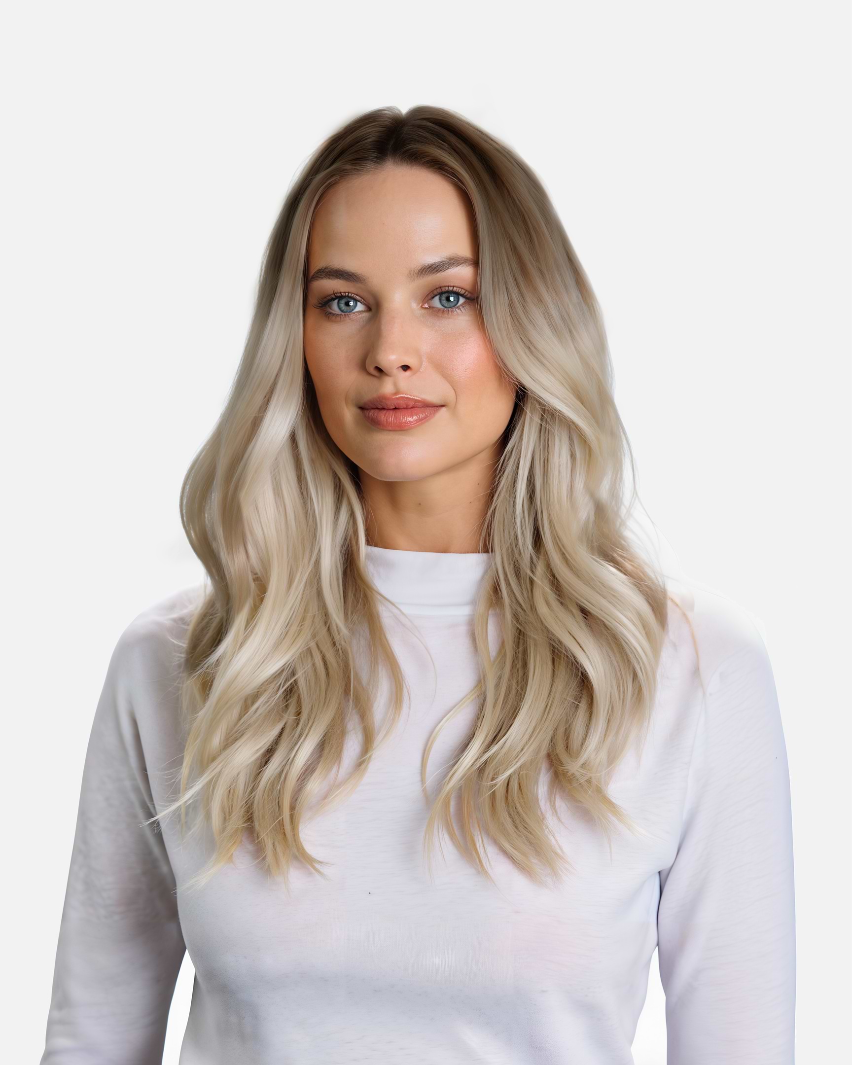 Classic Clip-ins 40 cm - Straight - Classic Clip-ins - Medium Volume - 7 Pieces - Dark Cool Blonde ColorMelt - Rapunzel of Sweden - Image 2