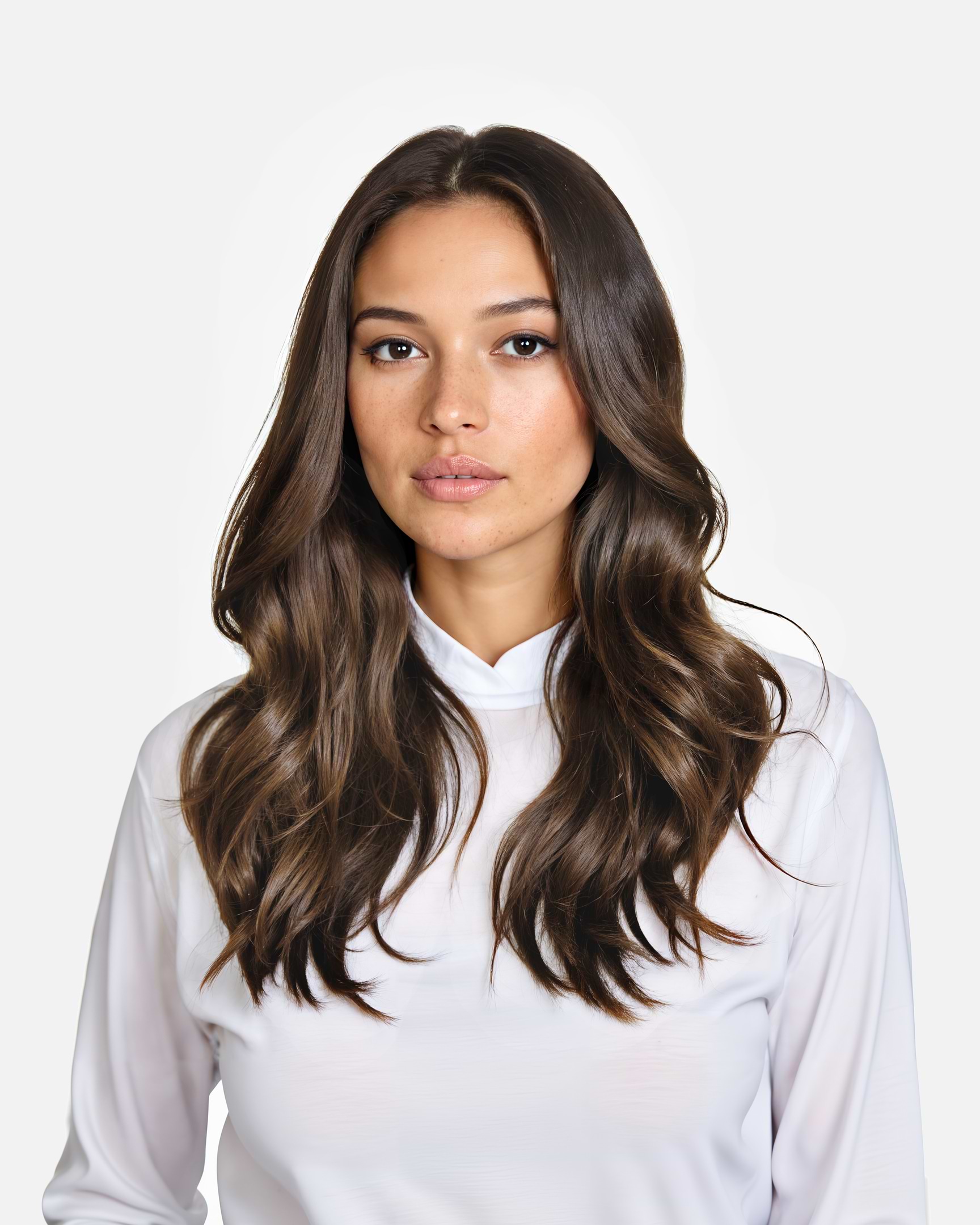 Classic Clip-ins 40 cm - Straight - Classic Clip-ins - Medium Volume - 7 Pieces - Dark Brown - Rapunzel of Sweden - Image 2