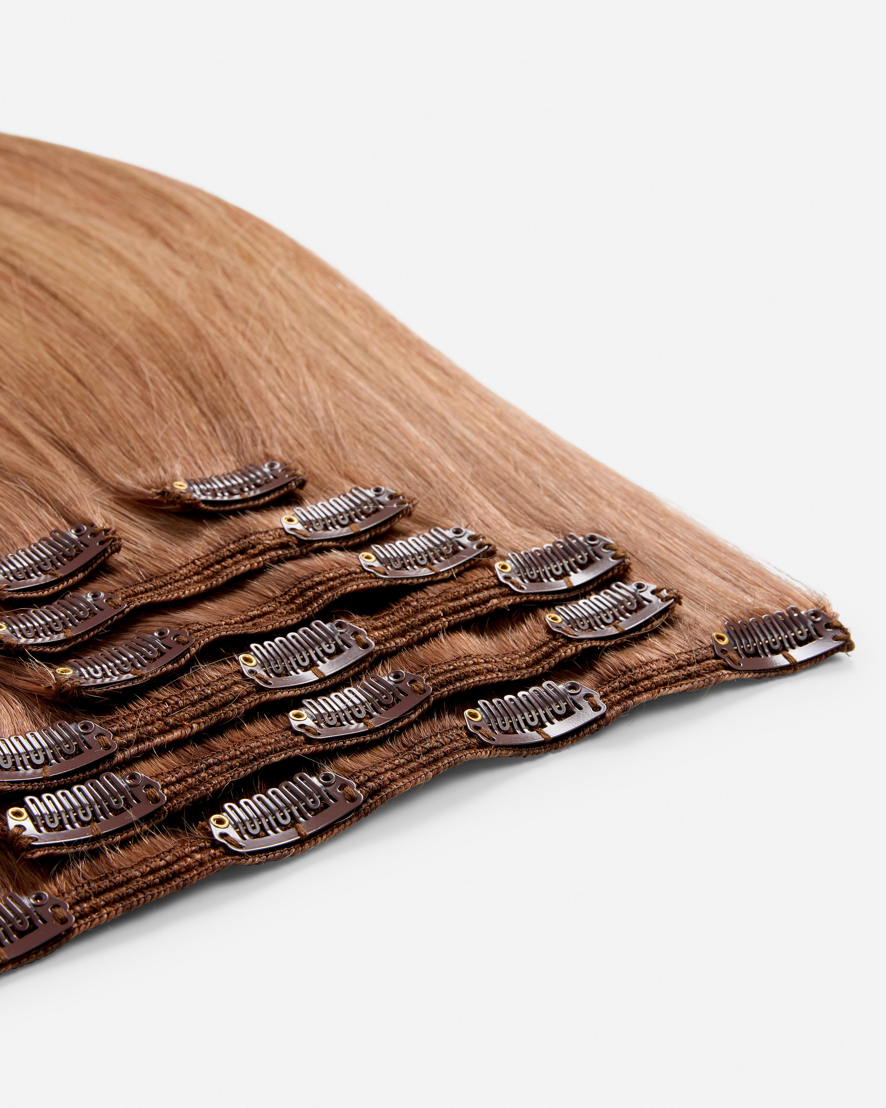 Classic Clip-ins 50 cm - Straight - Classic Clip-ins - Medium Volume - 7 Pieces - Sunset Red ColorMelt - Rapunzel of Sweden - Image 2