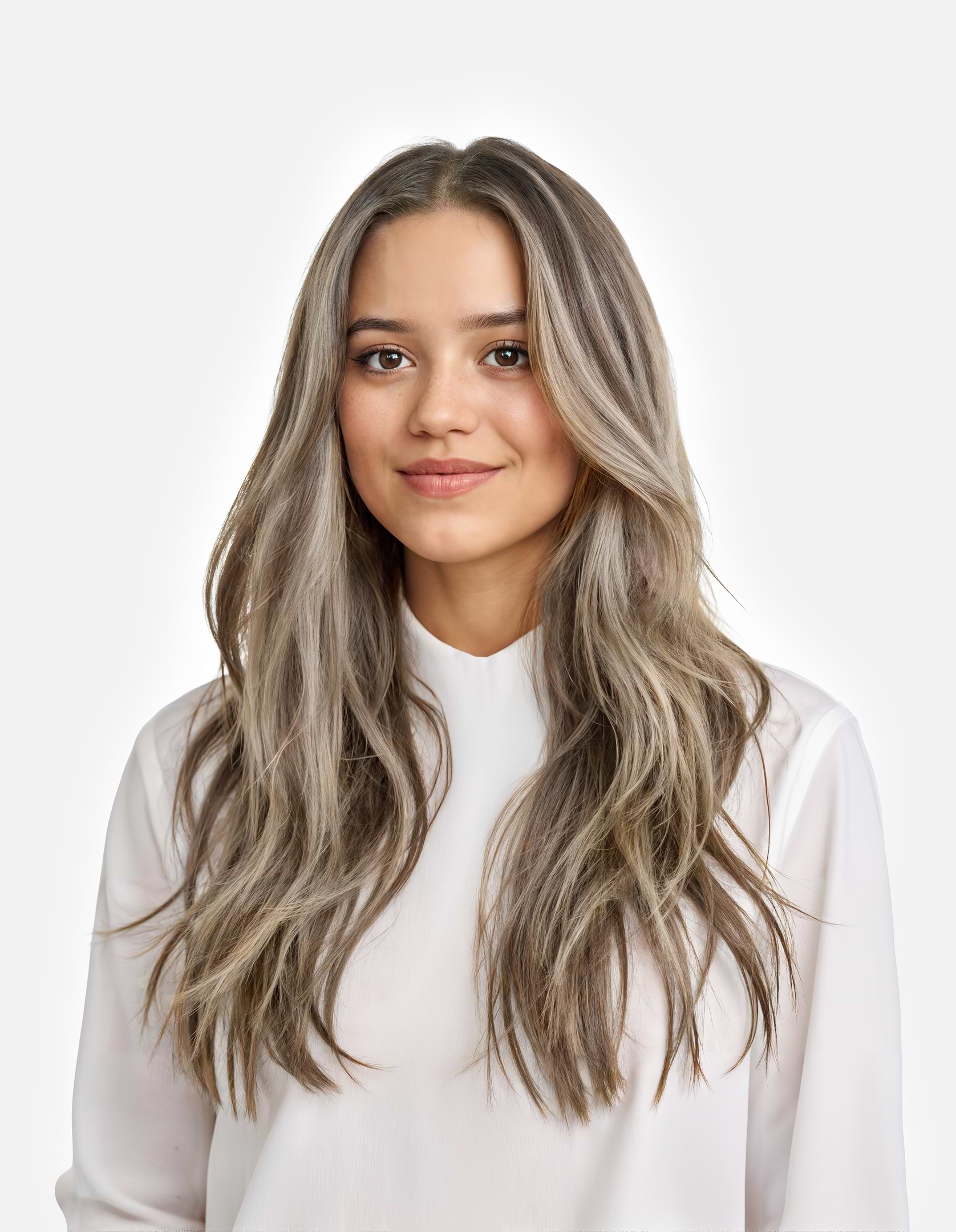 Classic Clip-ins 50 cm - Straight - Classic Clip-ins - Medium Volume - 7 Pieces - Dark Ashy Blonde Balayage - Rapunzel of Sweden - Image 2