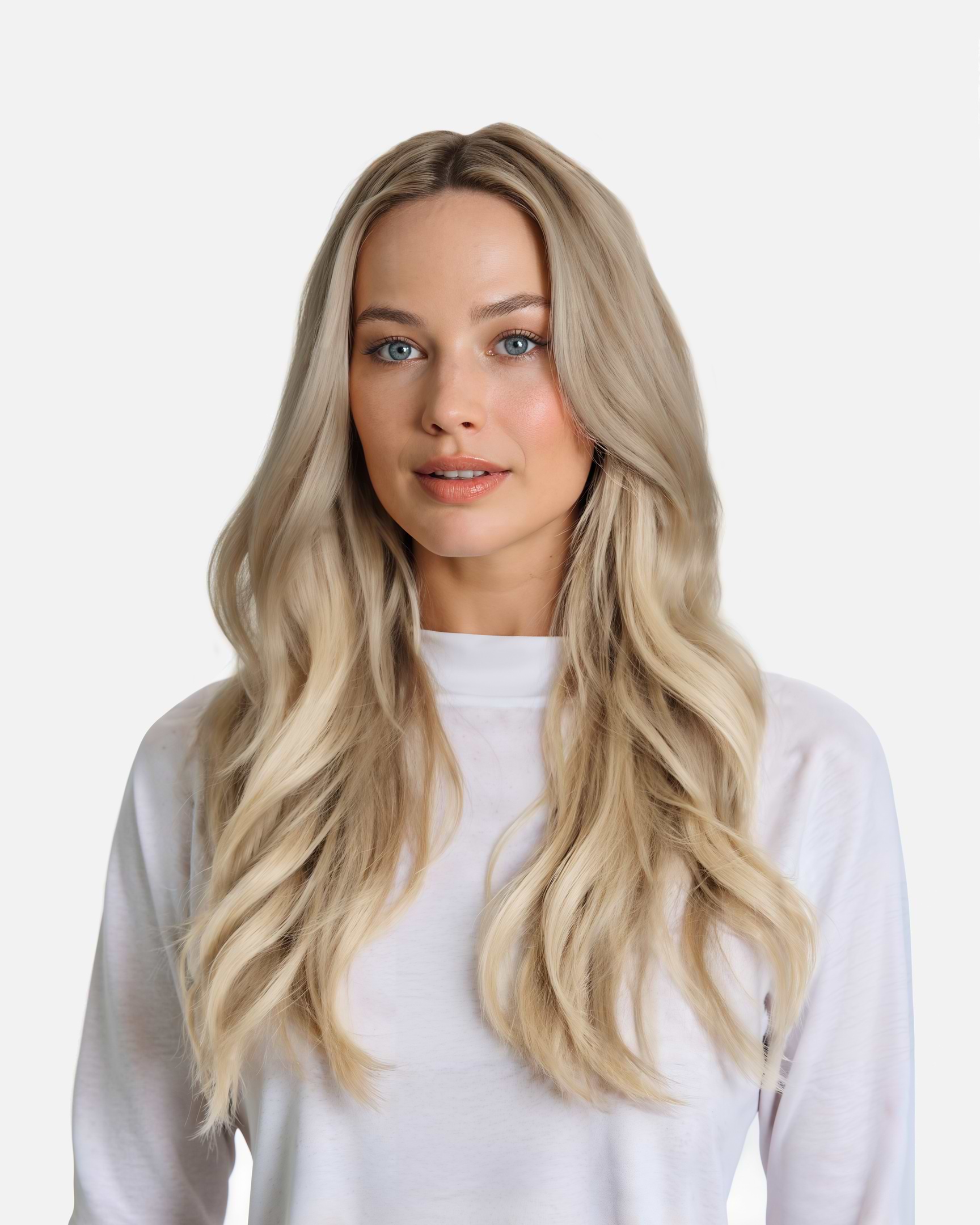 Classic Clip-ins 50 cm - Straight - Classic Clip-ins - Medium Volume - 7 Pieces - Sandy Blonde Balayage - Rapunzel of Sweden - Image 2