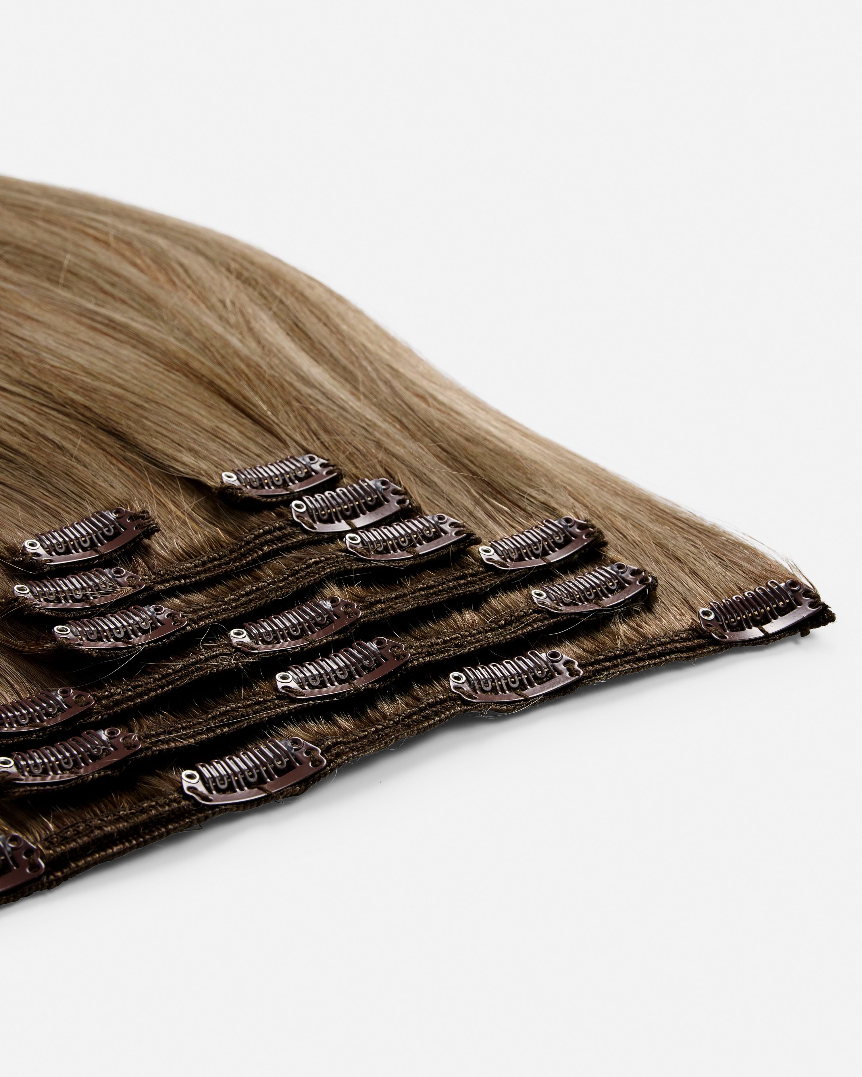 Classic Clip-ins 60 cm - Straight - Classic Clip-ins - Medium Volume - 7 Pieces - Brownish Blonde Balayage - Rapunzel of Sweden - Image 4