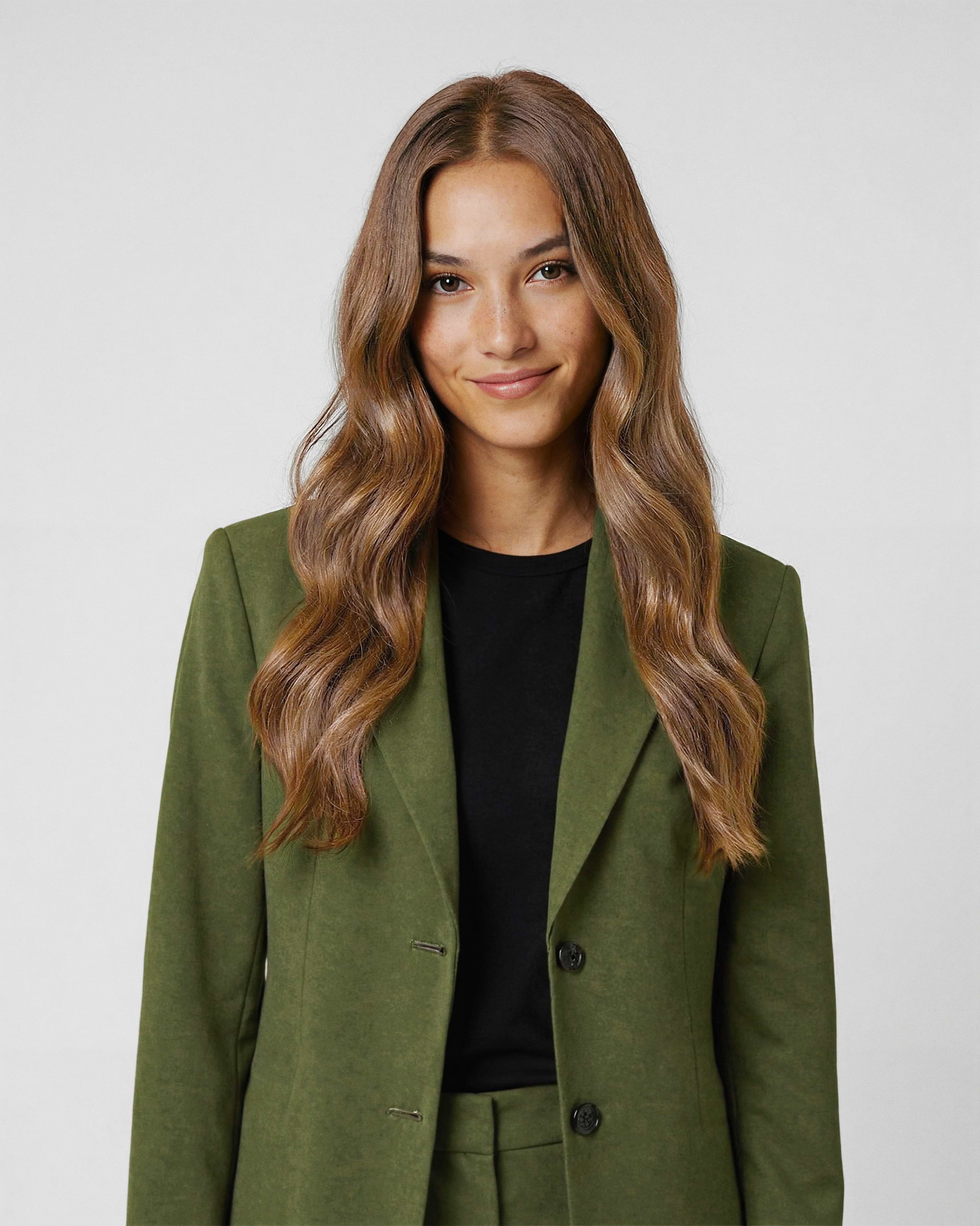 Halo Hairband 50 cm - Straight - Classic Halo Hairband Clip-ins - Medium Volume - Brownish Blonde Balayage - Rapunzel of Sweden - Image 2