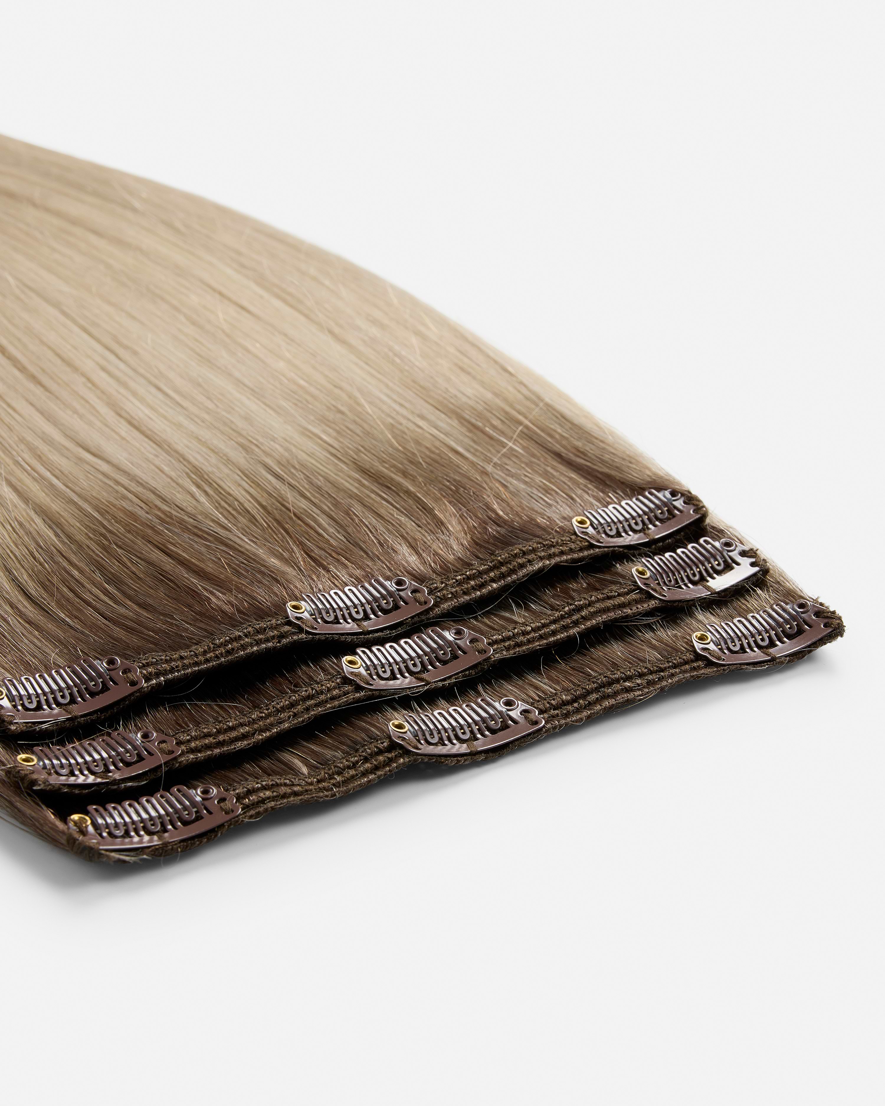 Classic Clip-ins 50 cm - Straight - Classic Clip-ins - Light Volume - 3 Pieces - Dark Cool Blonde ColorMelt - Rapunzel of Sweden - Image 4