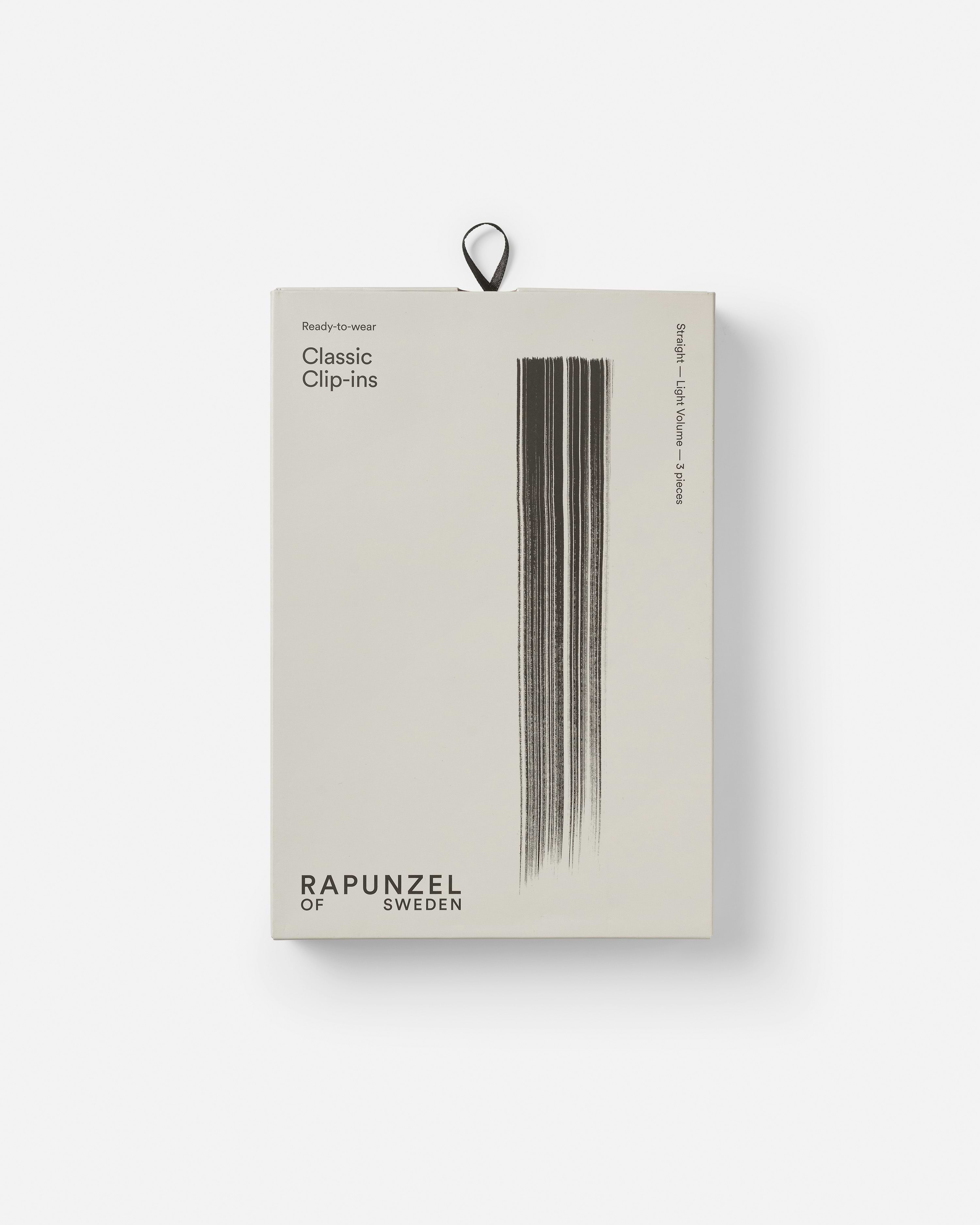 Classic Clip-ins 30 cm - Straight - Classic Clip-ins - Light Volume - 3 Pieces - Light Grey - Rapunzel of Sweden - Image 6